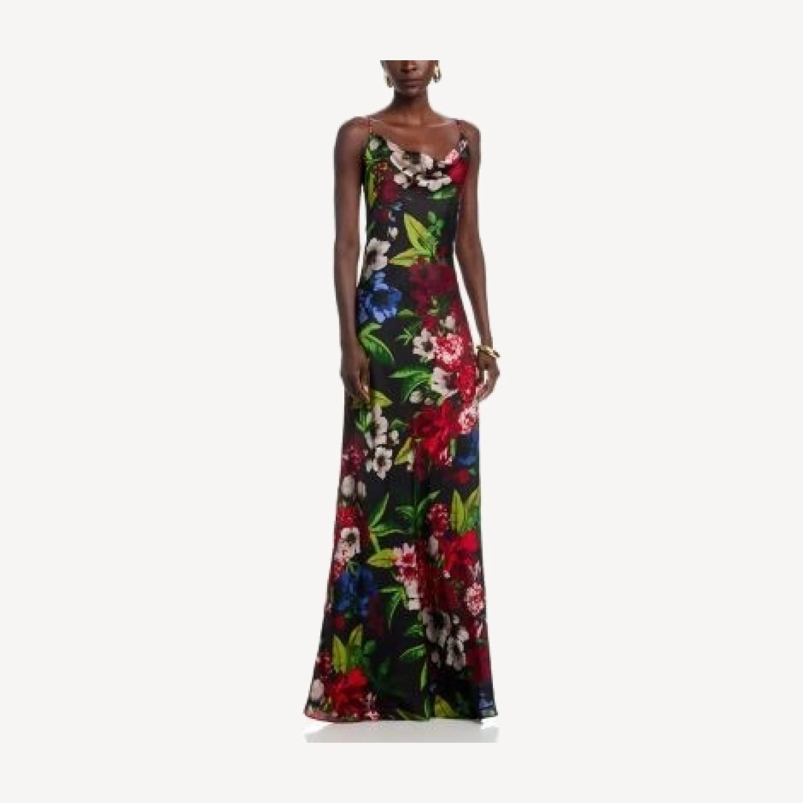 Aqua Printed Spaghetti Strap Slip Dress - Exclusive