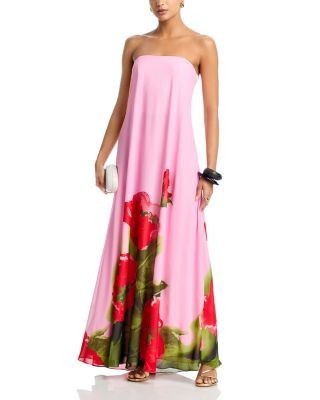 Aqua Strapless Maxi Dress - Exclusive