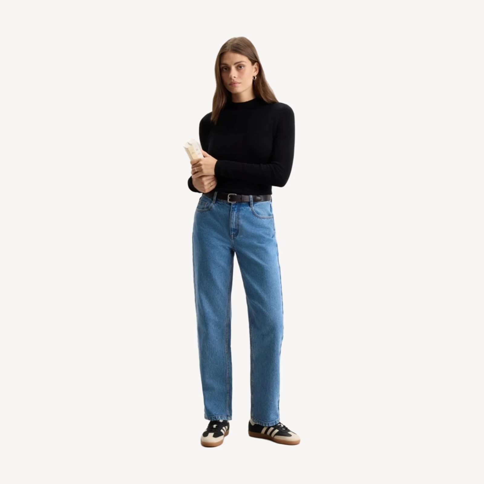 RELAXED STRAIGHT DENIM PANTS