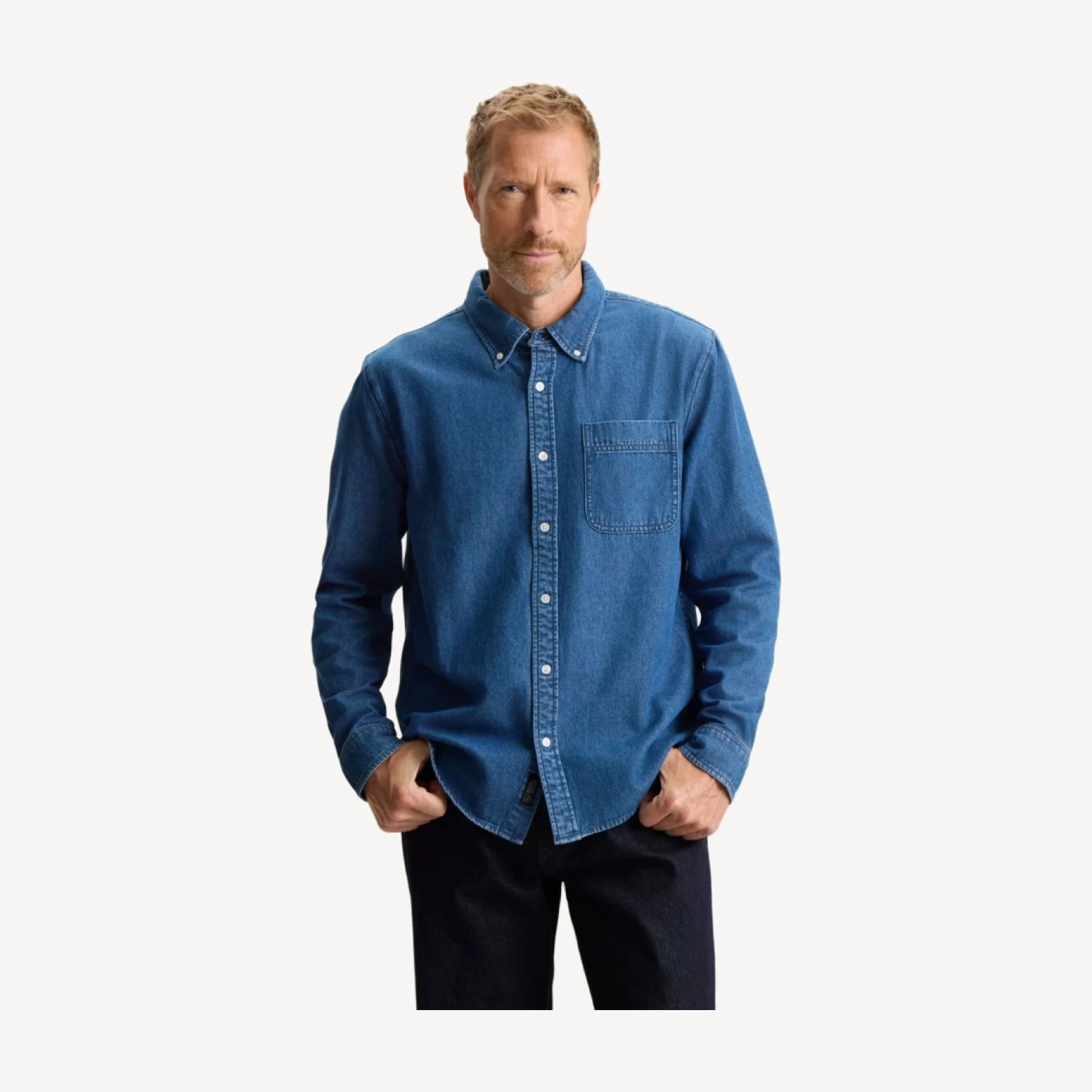 DENIM BUTTON DOWN SHIRT