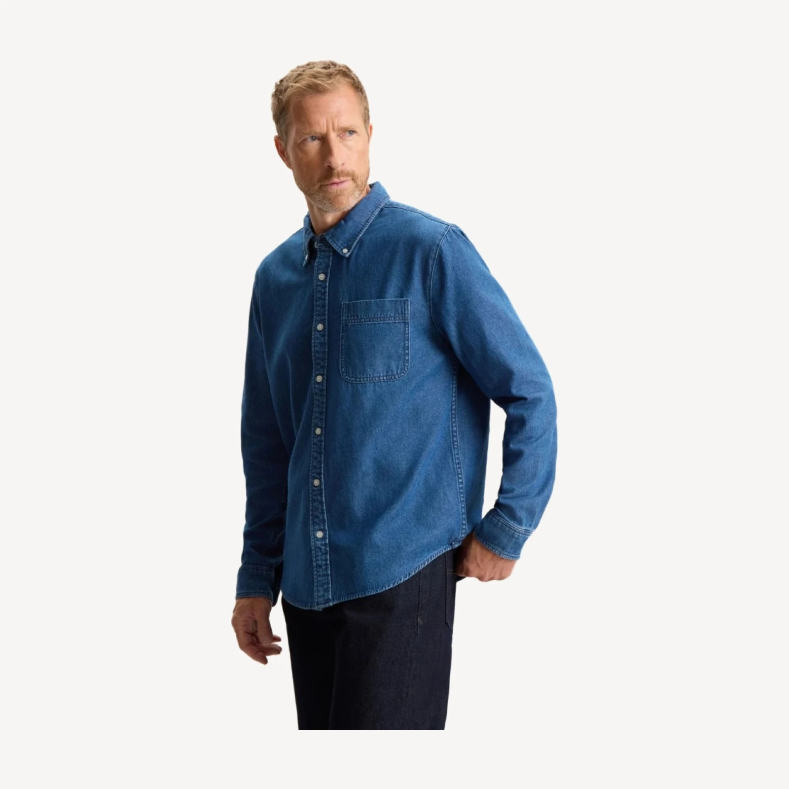DENIM BUTTON DOWN SHIRT