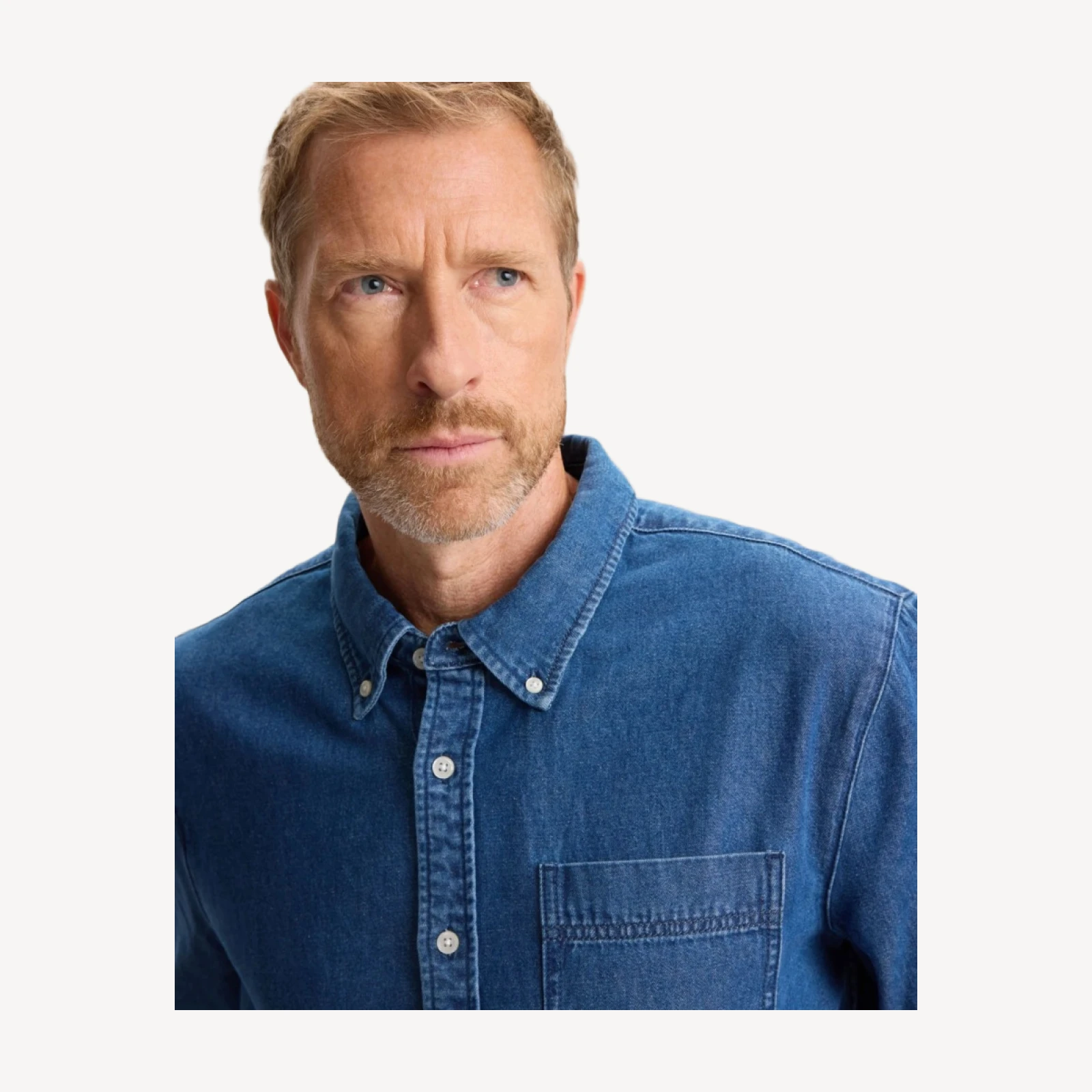 DENIM BUTTON DOWN SHIRT