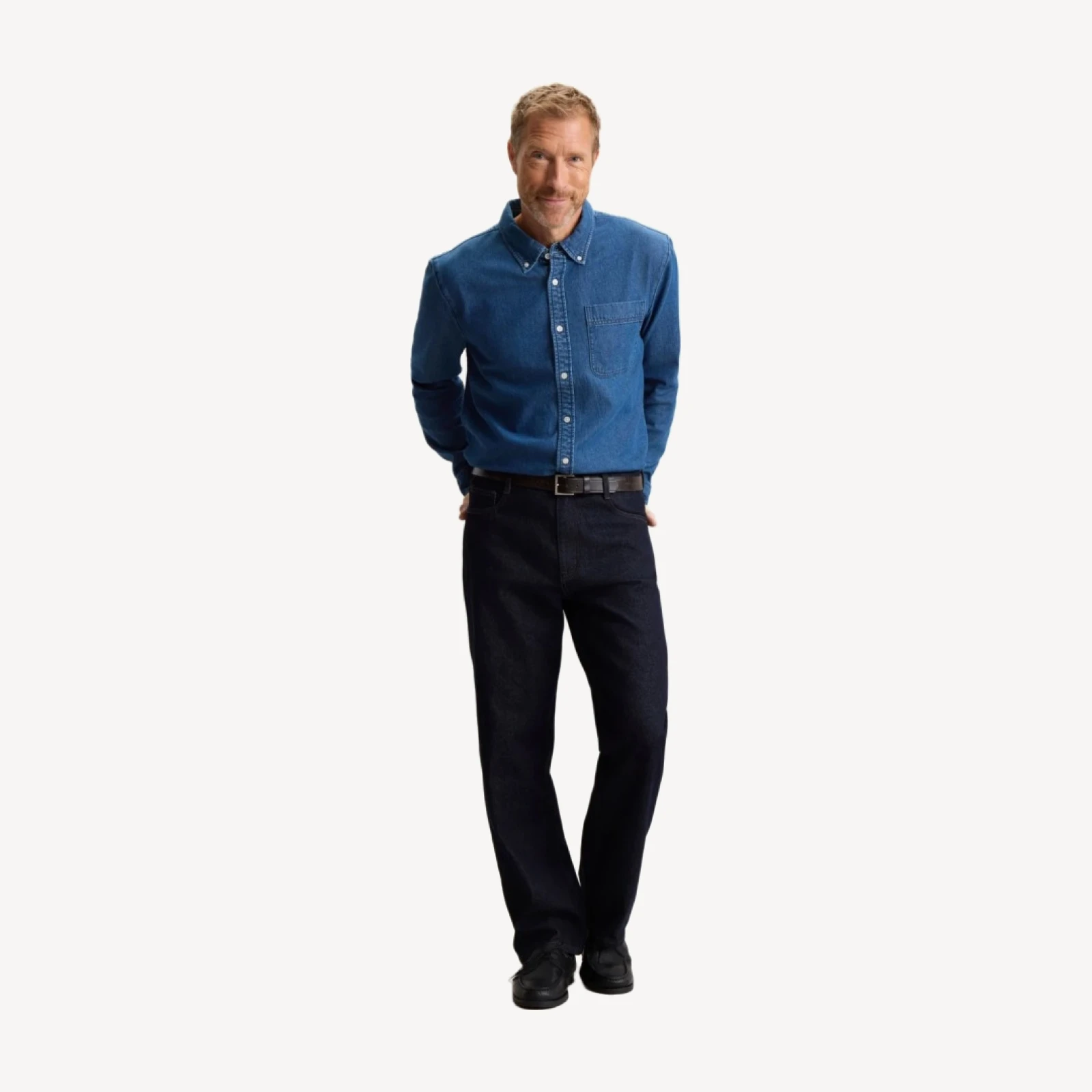 DENIM BUTTON DOWN SHIRT