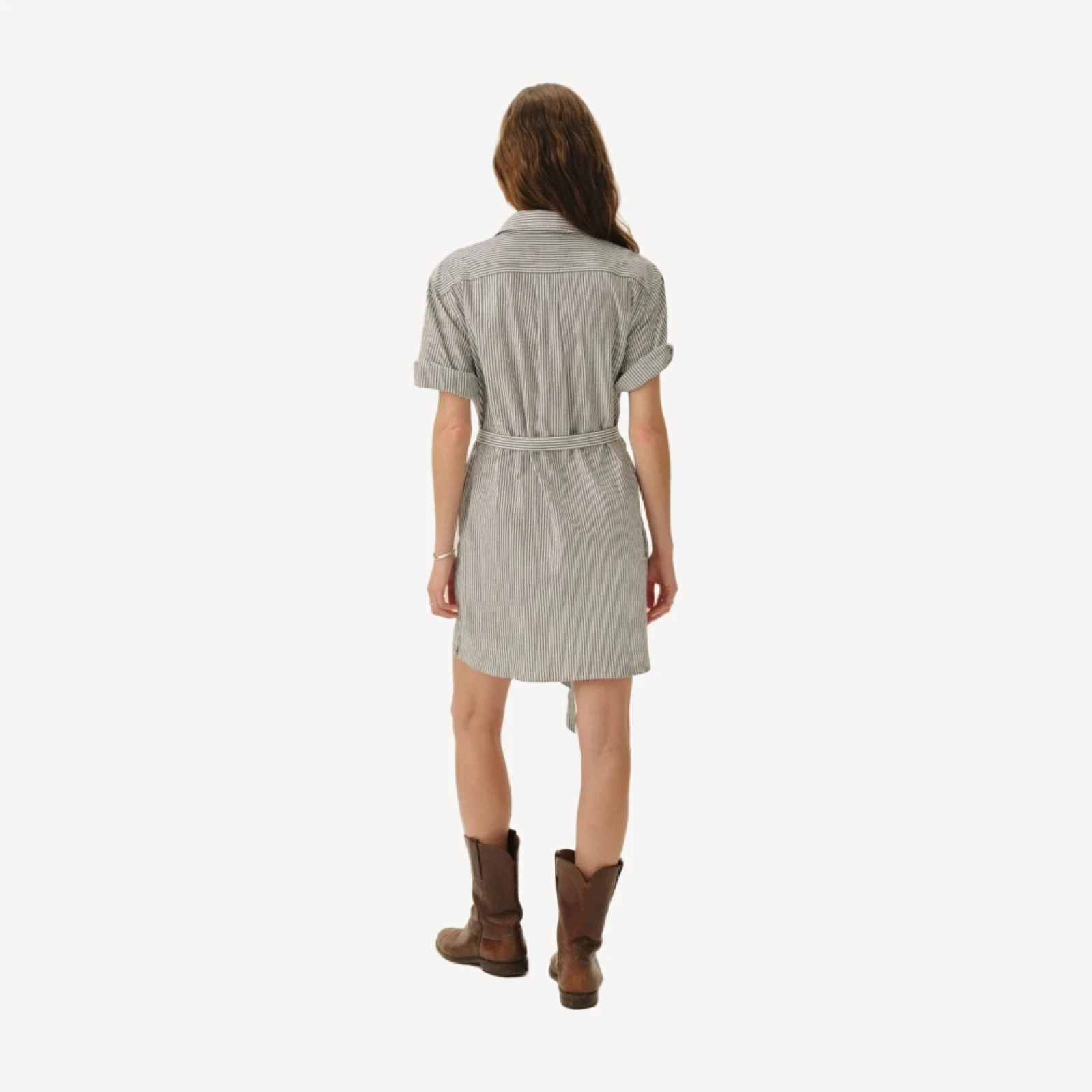 Hampton Stripe Blue / White Mainstay Cotton Ss Shirt Dress