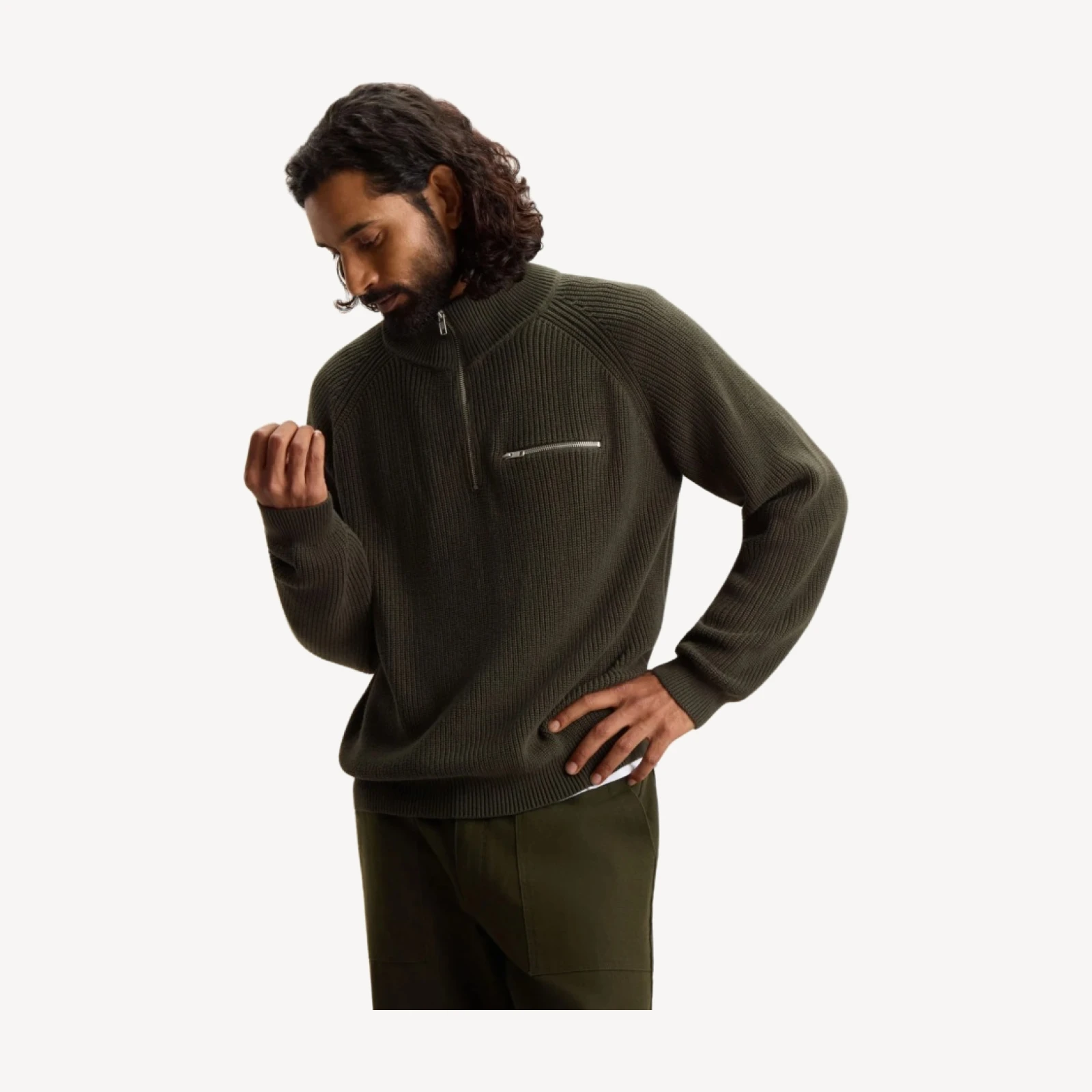ESSENTIAL QUARTER-ZIP SWEATER