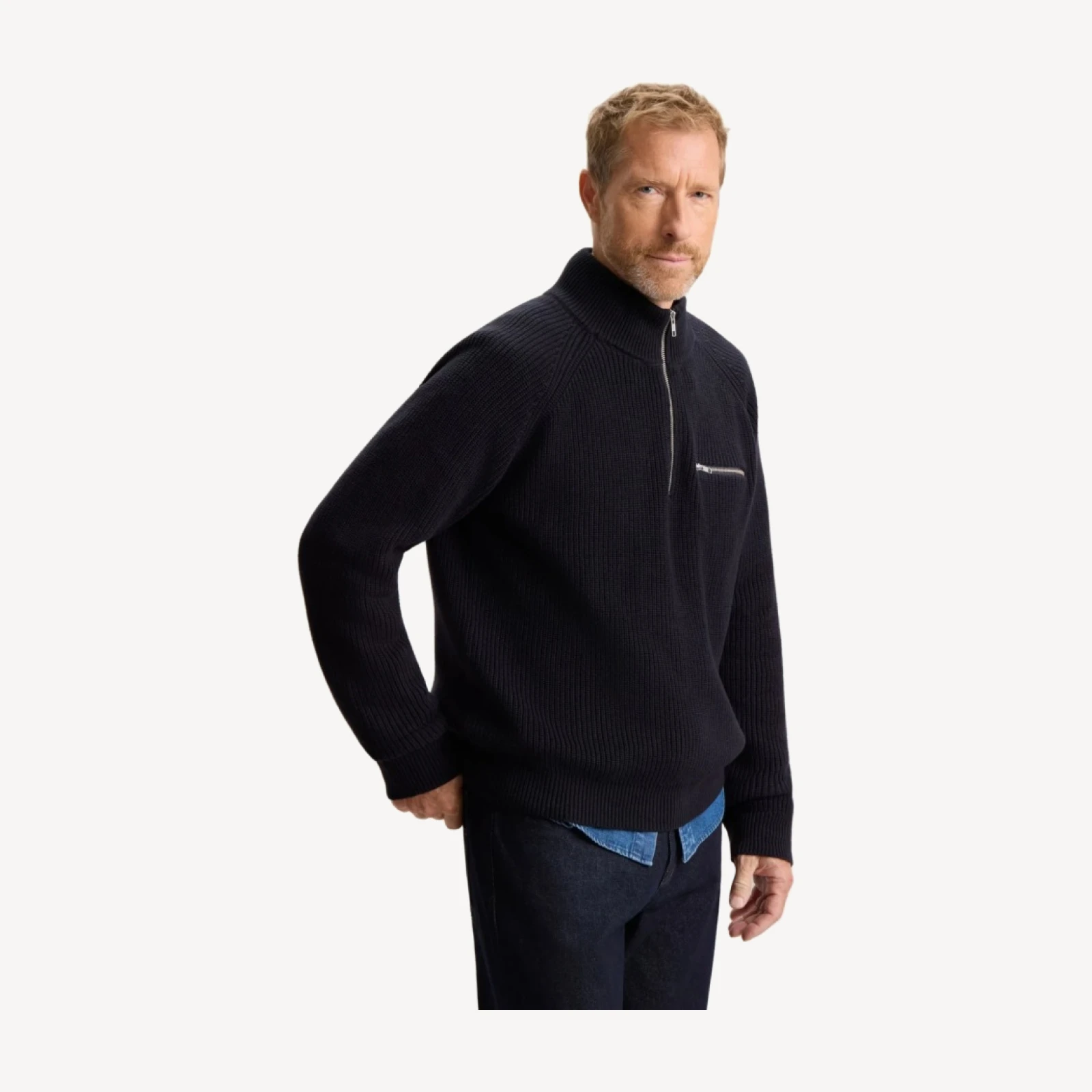 ESSENTIAL QUARTER-ZIP SWEATER