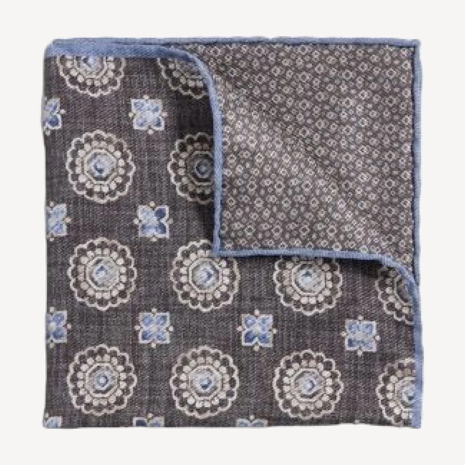 David Donahue Medallion Silk Pocket Square