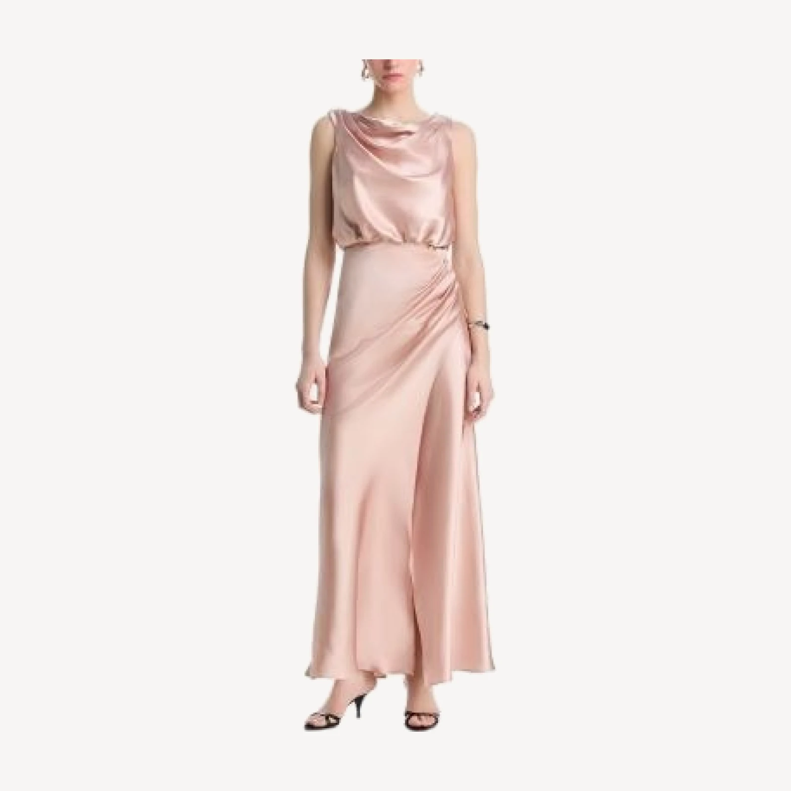 Aqua Draped Maxi Dress - Exclusive