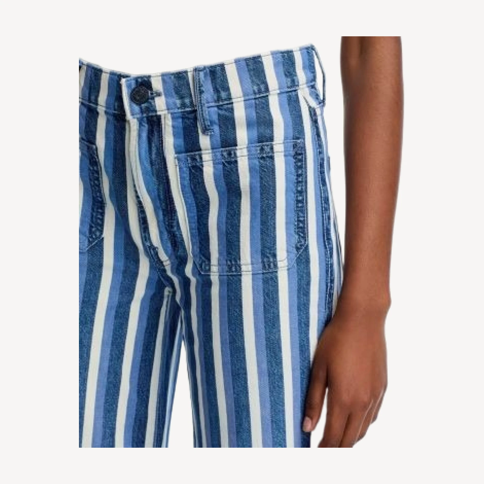 Mother Patch Pocket Twister Sneaker Jeans in Following Up