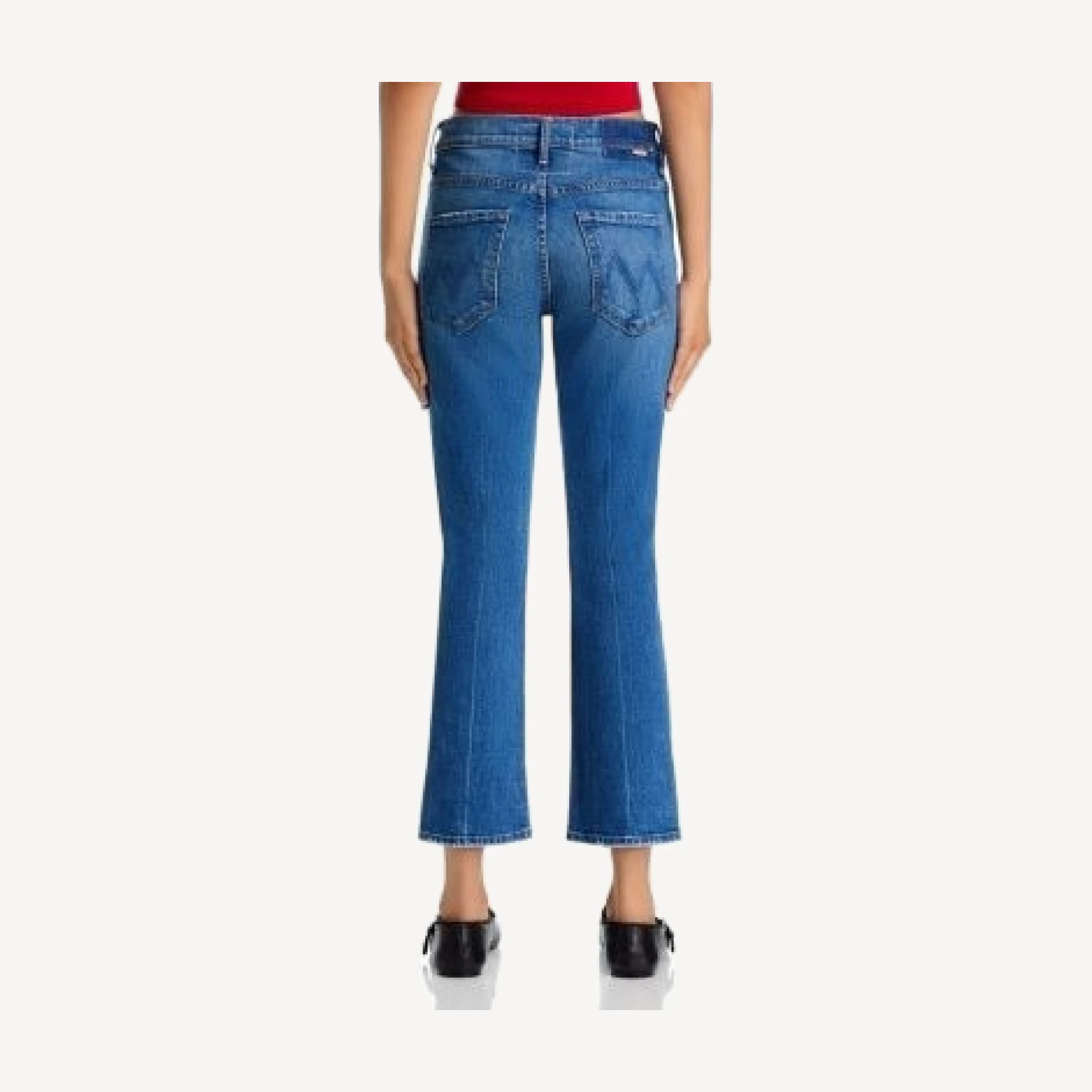 Mother Petites Lil Insider High Rise Crop Jeans in Get Two Birds Stoned