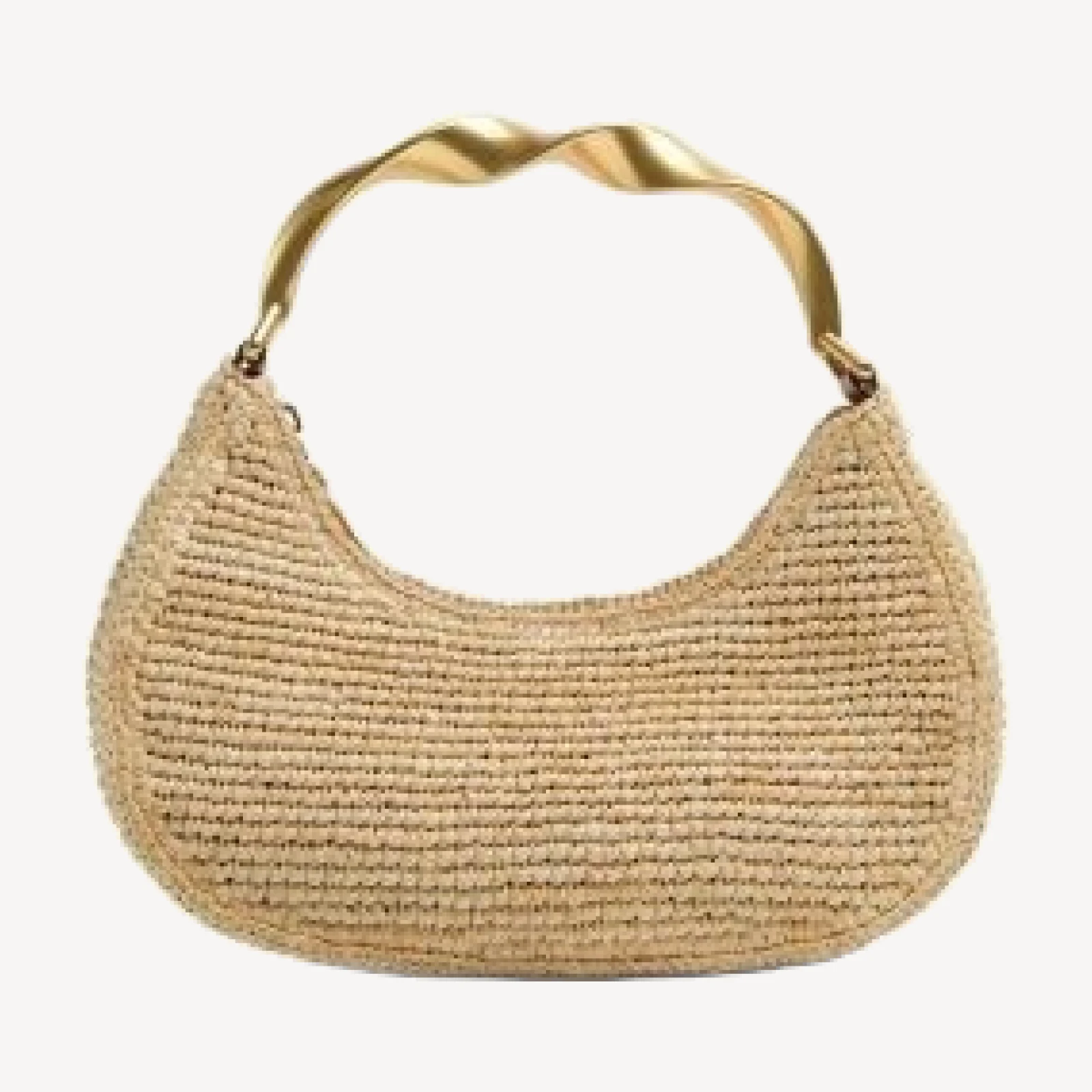 Simkhai Nixi Twist Handle Raffia Bag