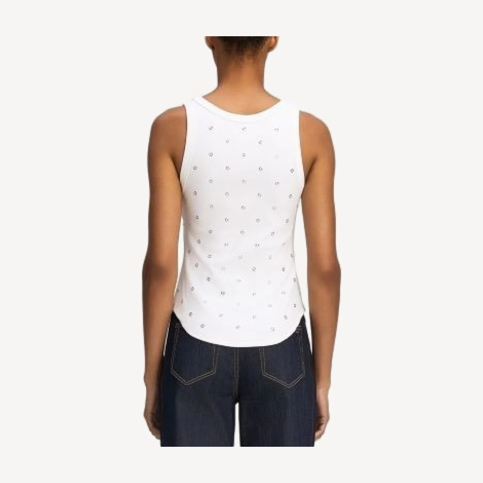 Cinq a Sept Quenta Grommet Stretch Cotton Tank