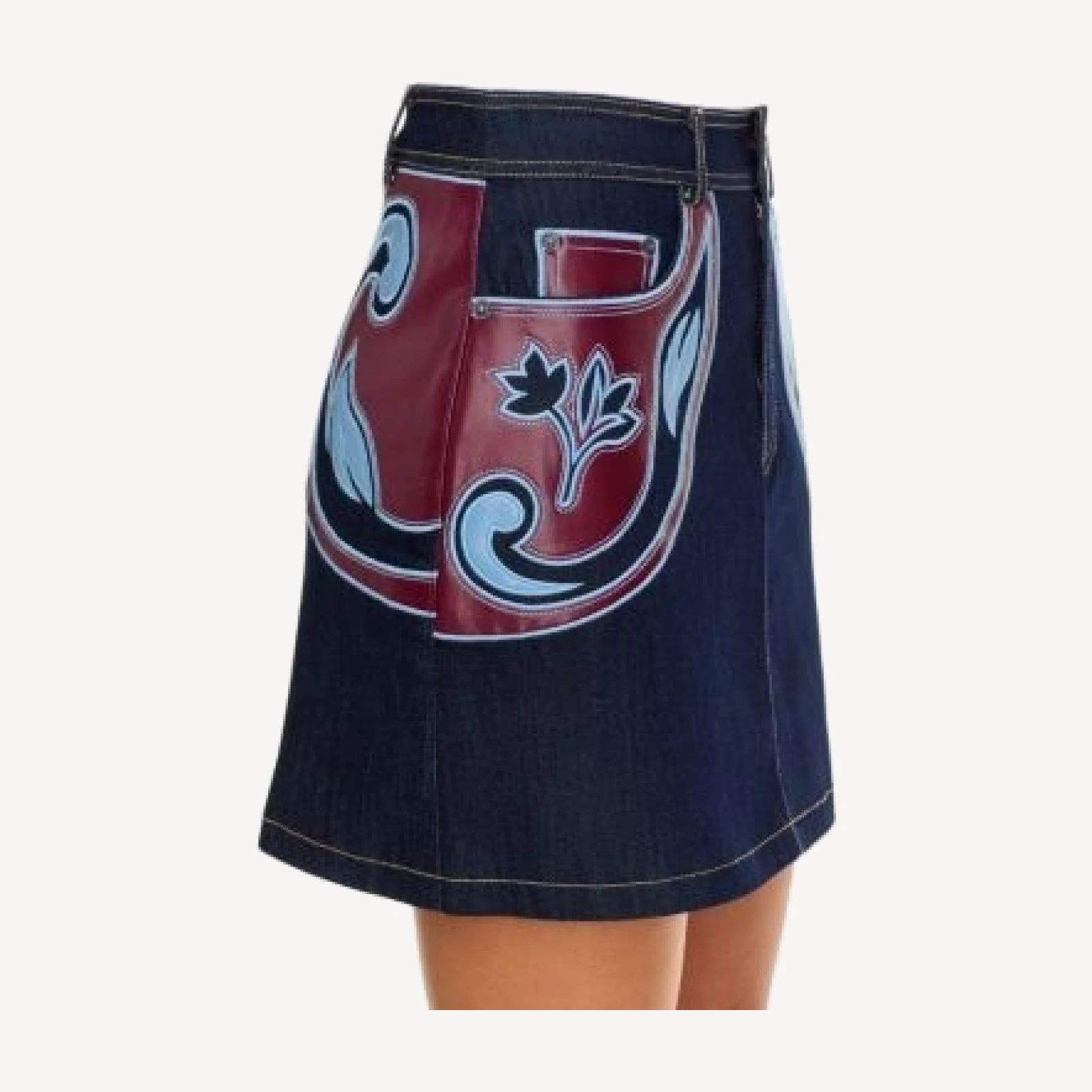 Cinq a Sept Bronwyn Applique A-Line Mini Skirt