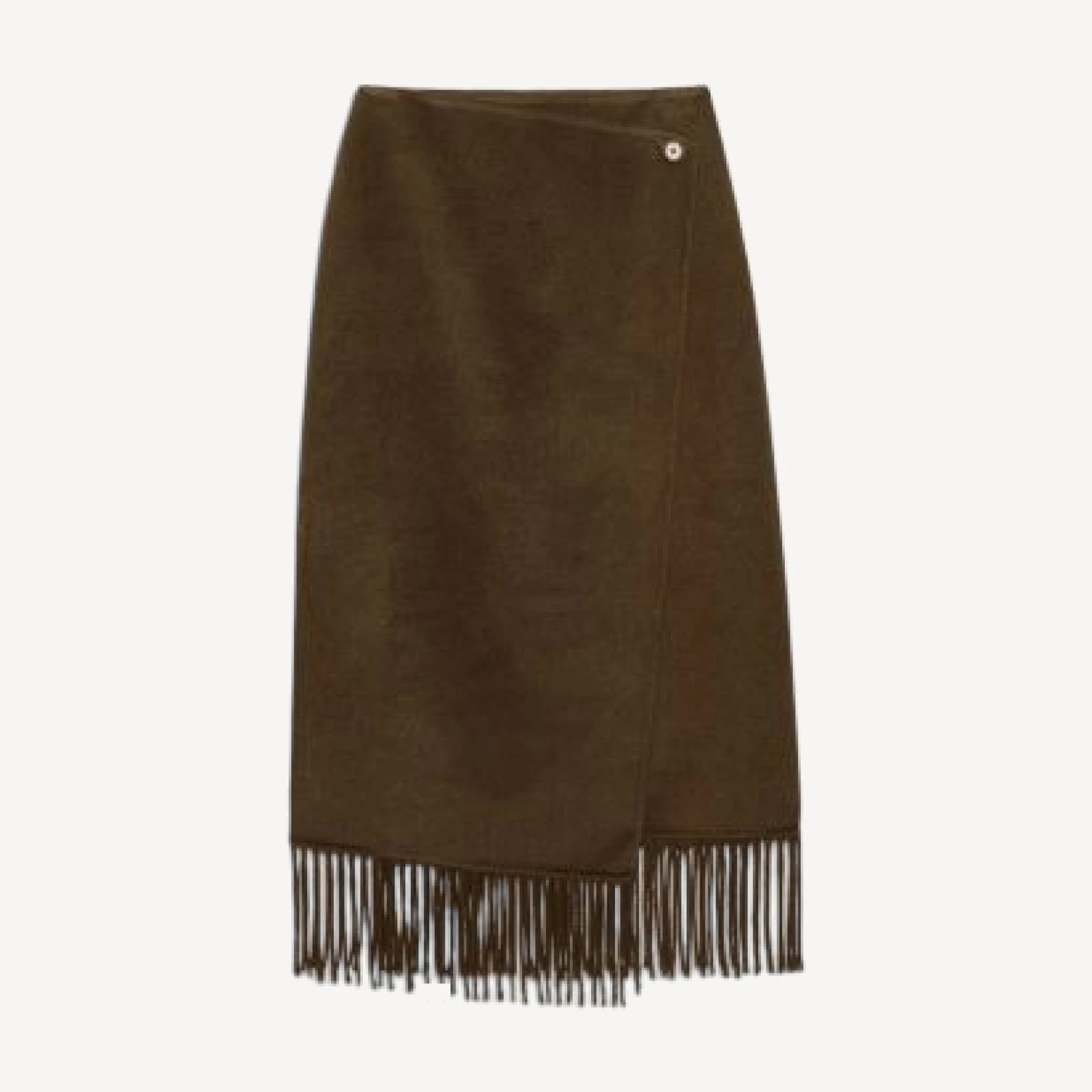 Rails Odette Wool Blend Fringed Wrap Skirt