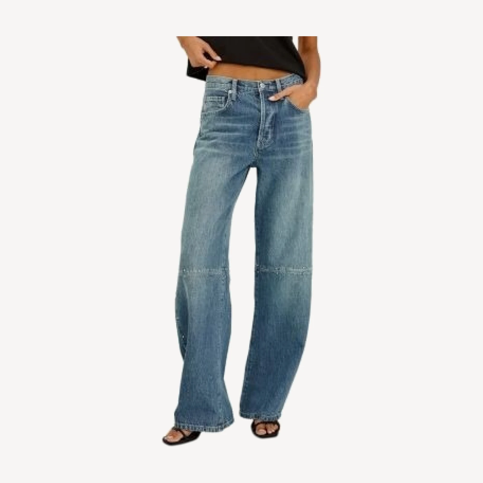Rails Belmont Cotton High Rise Wide Leg Jeans in Turkish Sea