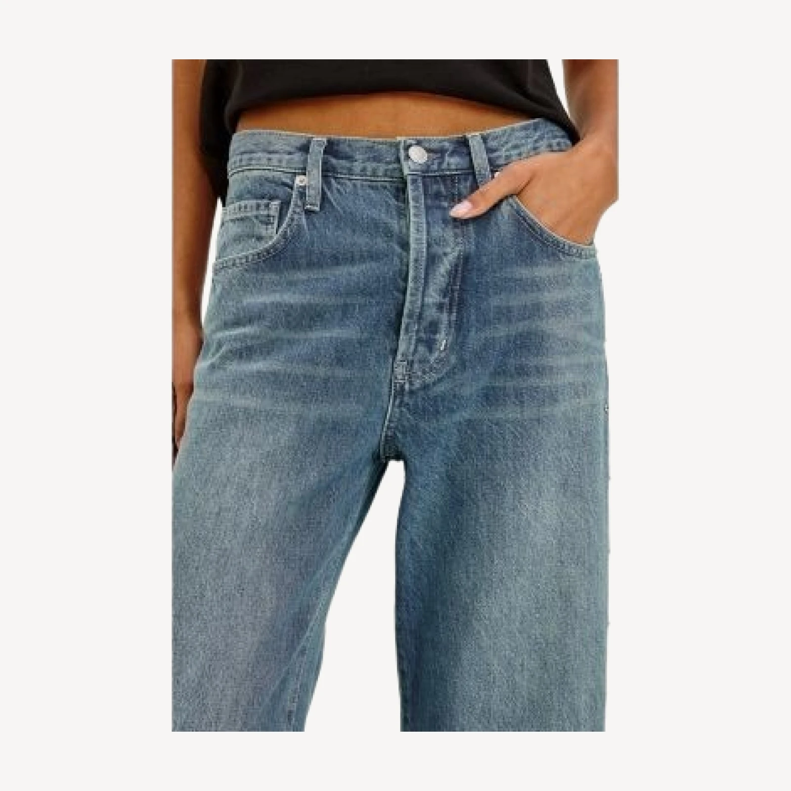 Rails Belmont Cotton High Rise Wide Leg Jeans in Turkish Sea