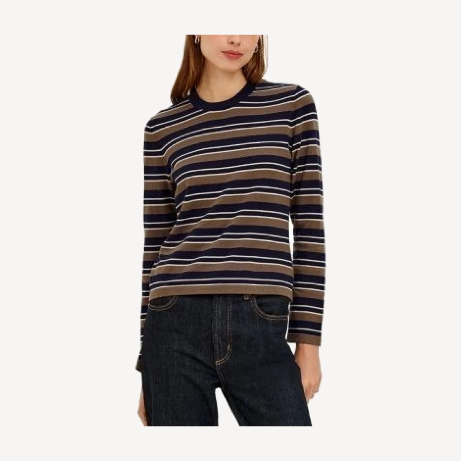 Rails Davie Striped Cotton & Cashmere Crewneck Sweater