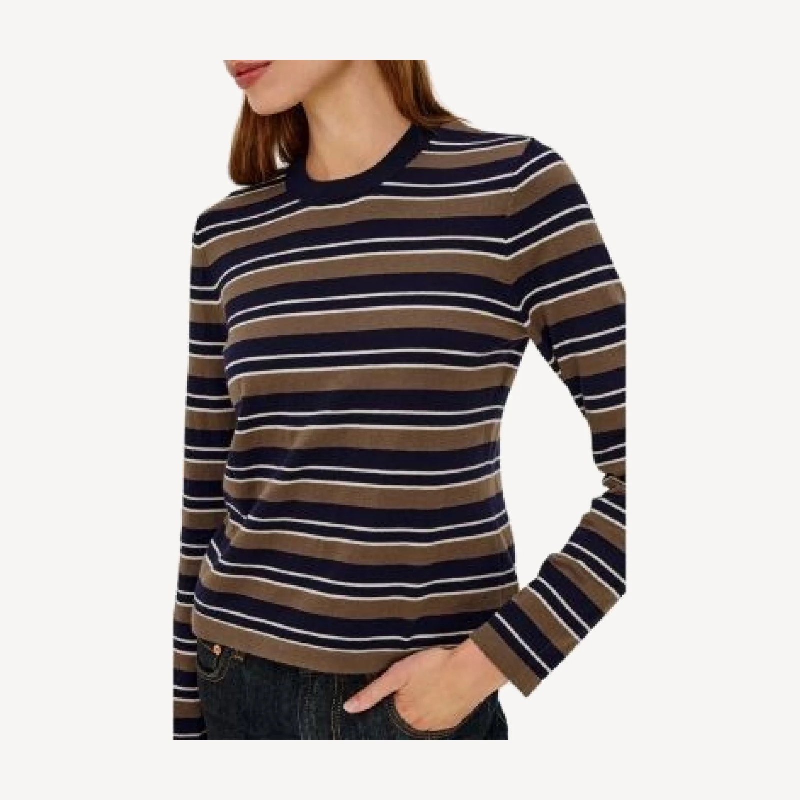 Rails Davie Striped Cotton & Cashmere Crewneck Sweater