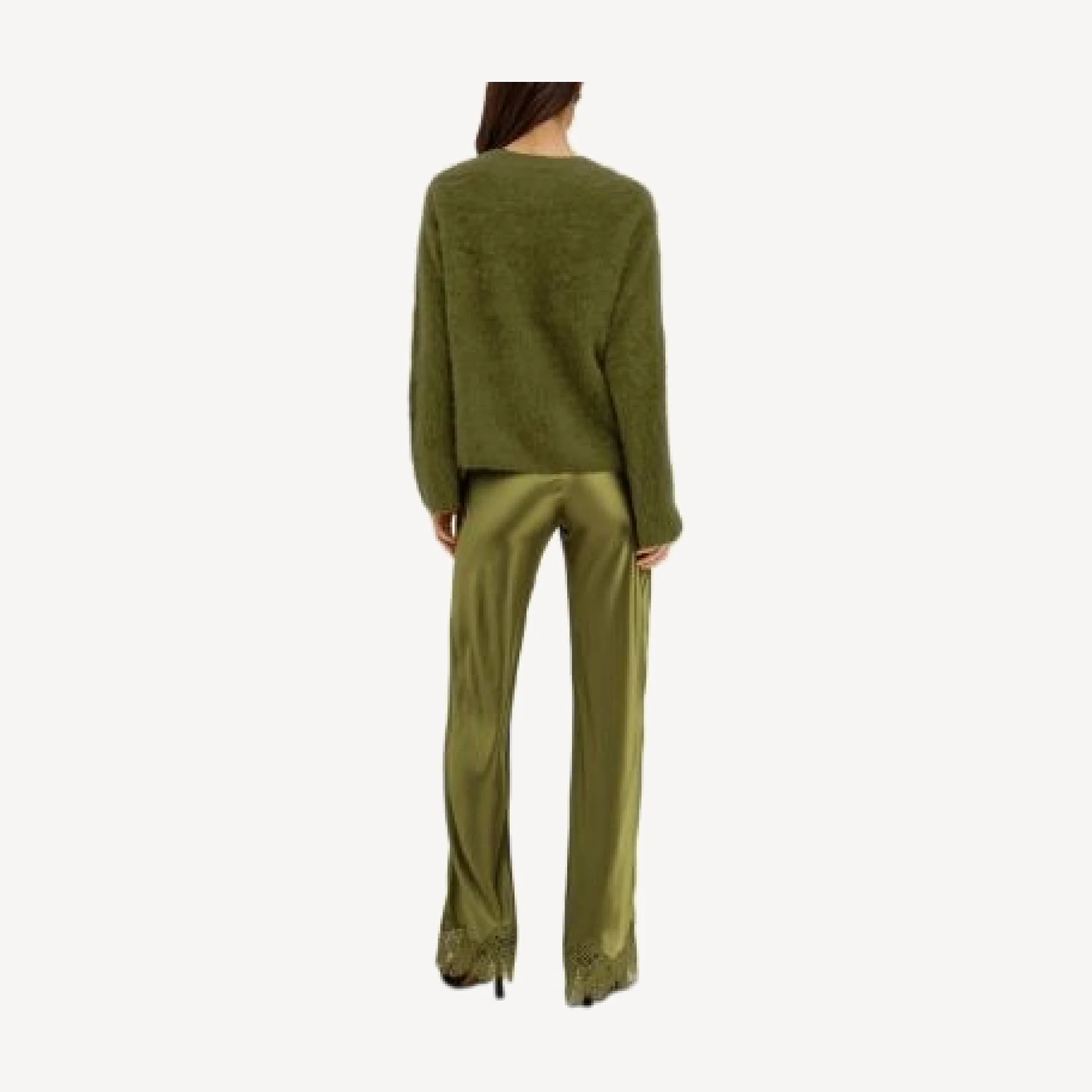 Rails Silvi Lace Hem Satin Pants