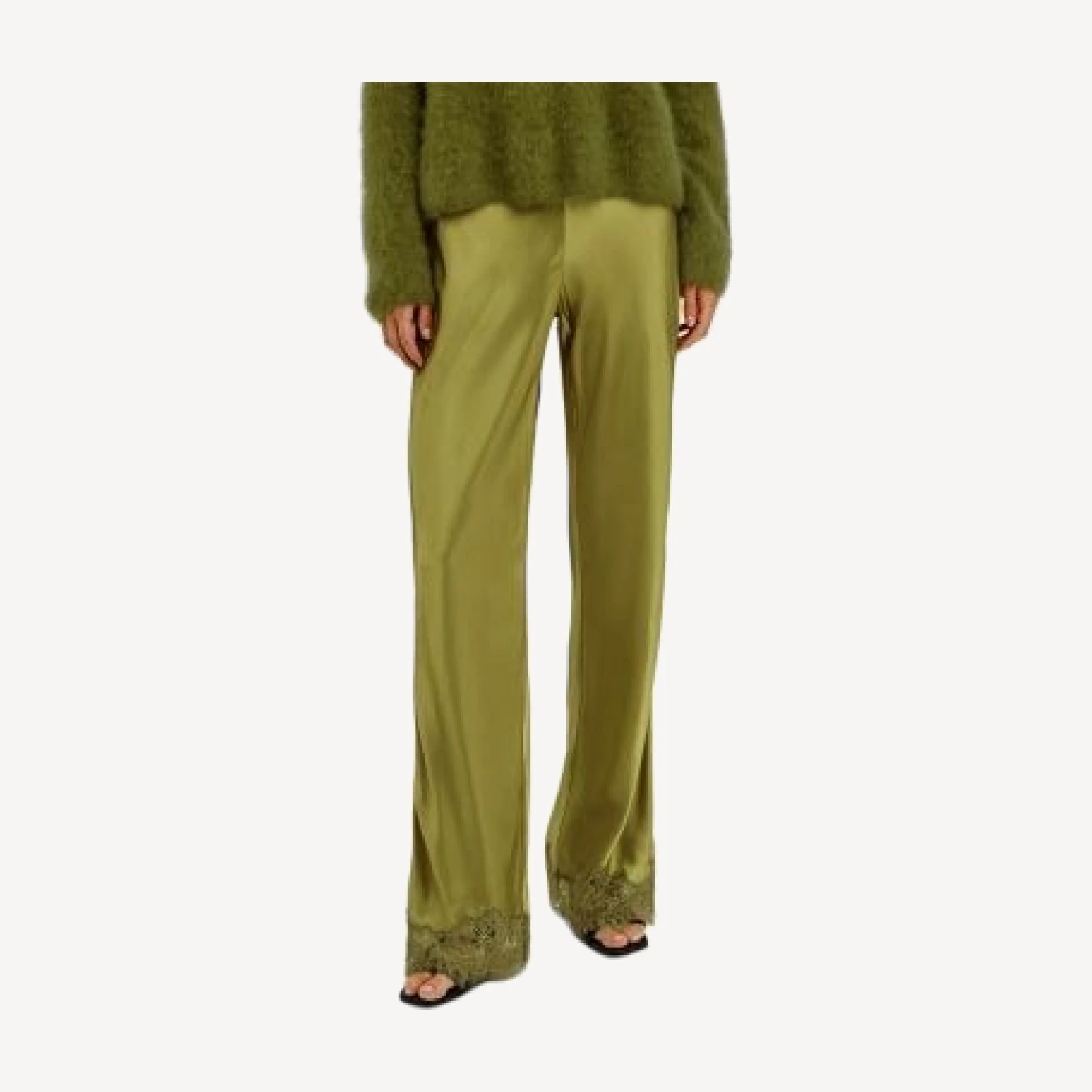 Rails Silvi Lace Hem Satin Pants