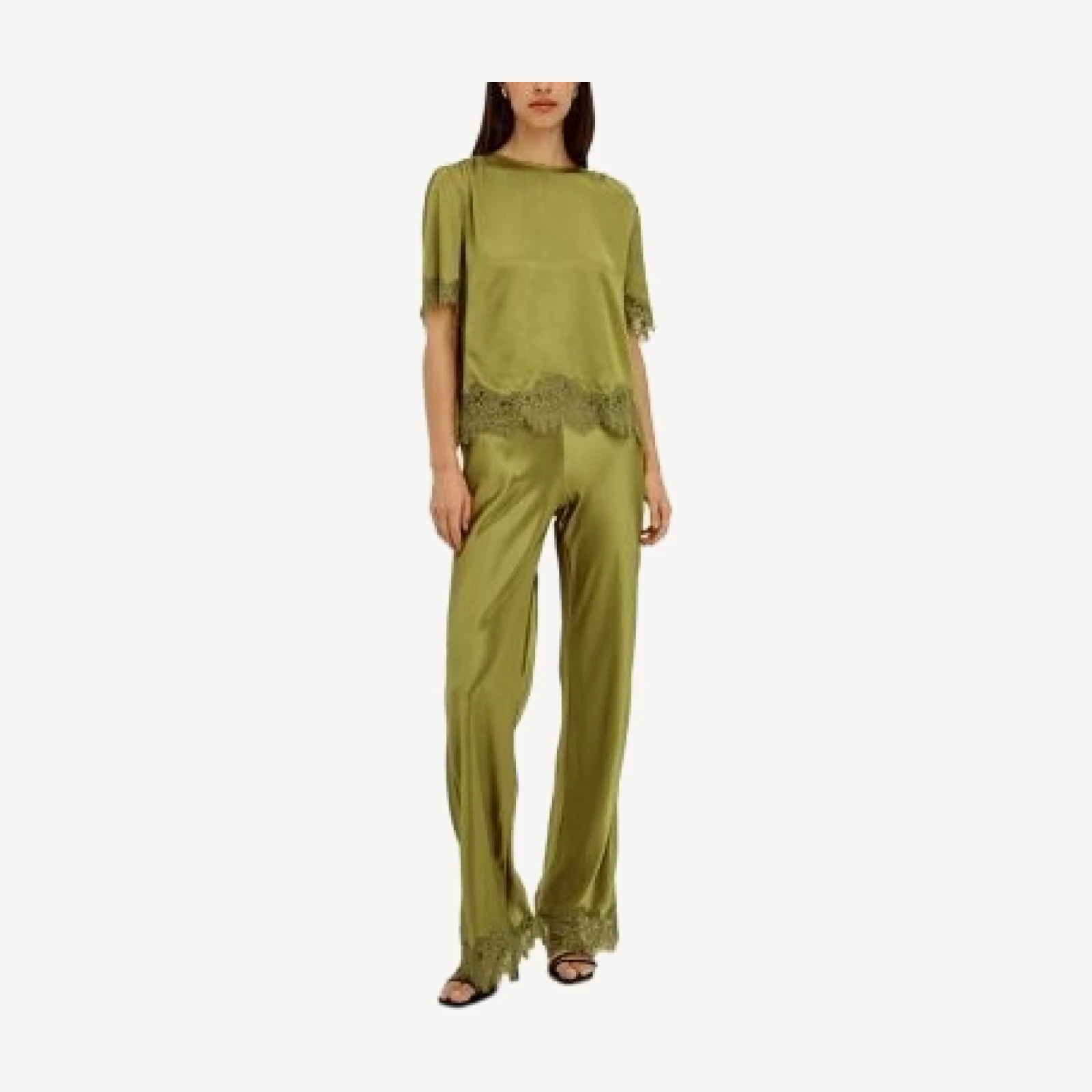 Rails Sonora Satin Lace Trim Blouse