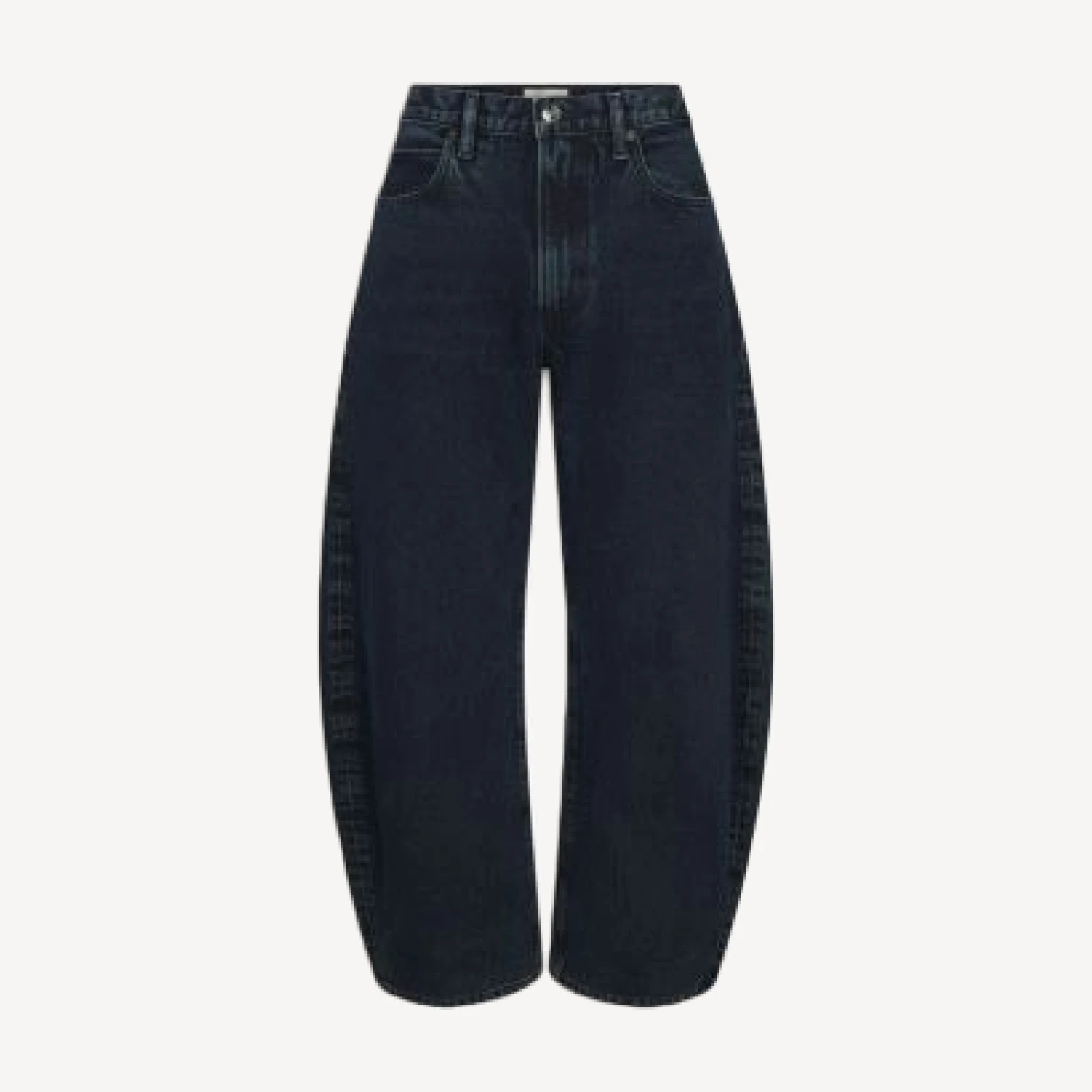 Frame The Bubble High Rise Barrel Leg Jeans in Dorado