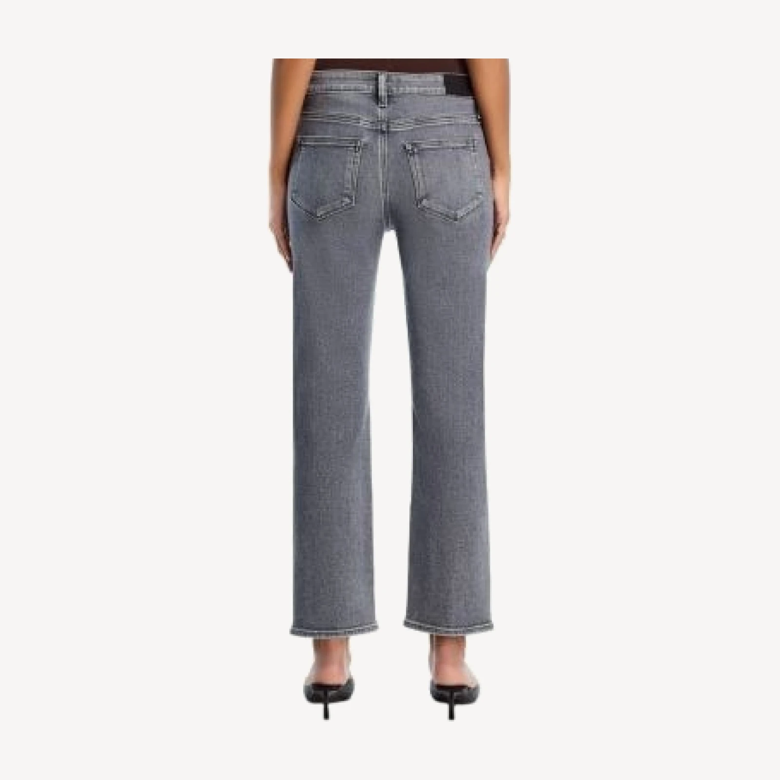 Paige Mason High Rise Ankle Jeans in Smokey Gray