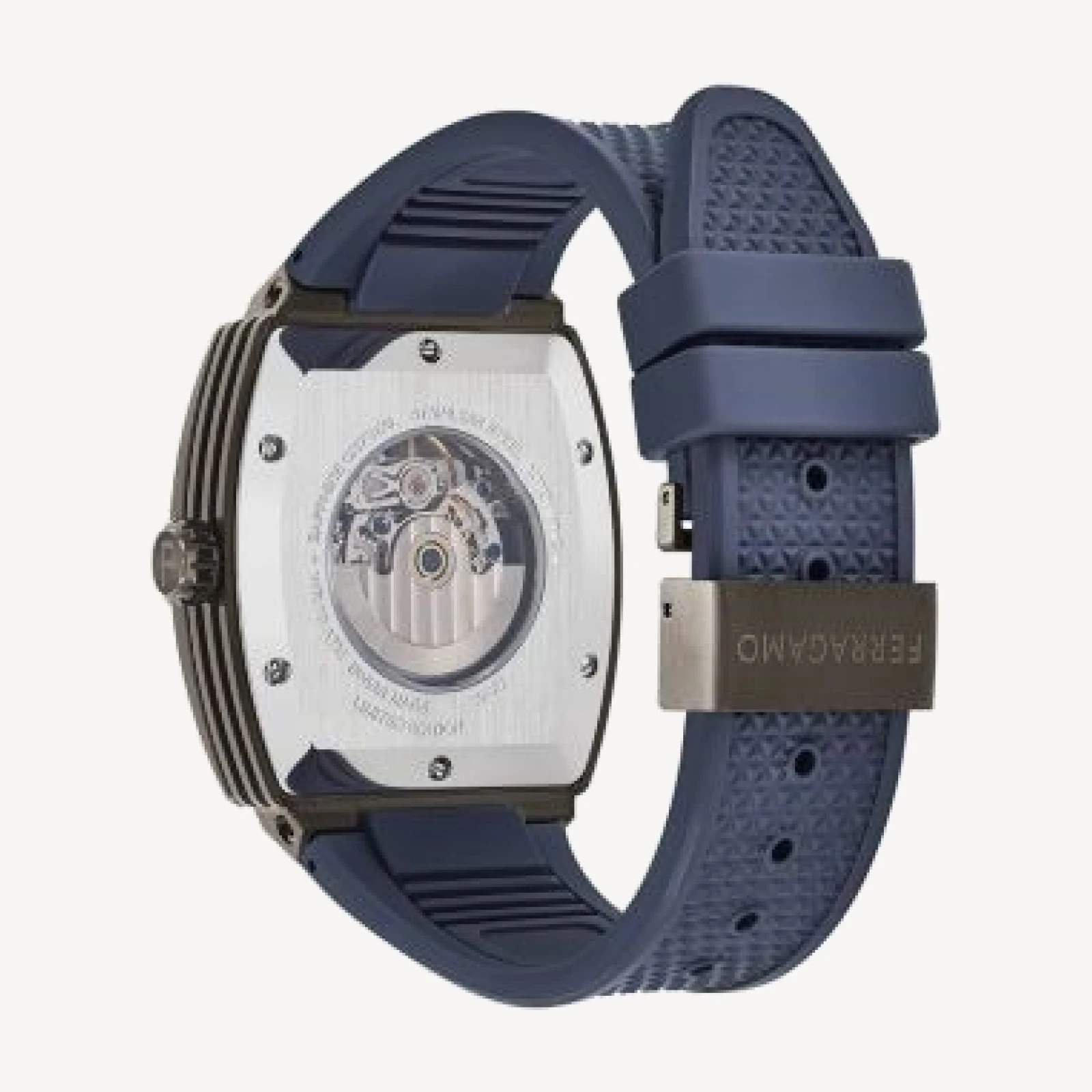 Ferragamo F-80 Tonneau Skeleton Watch, 42mm