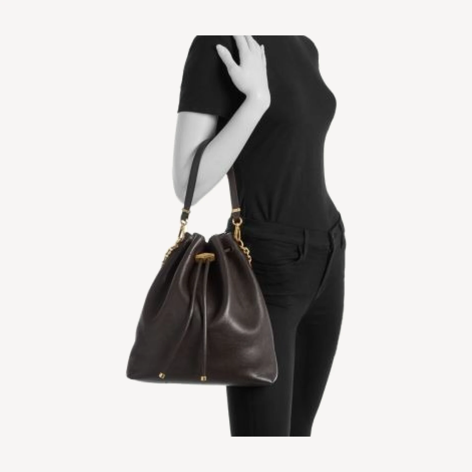Jimmy Choo Cinch Leather Bucket Bag