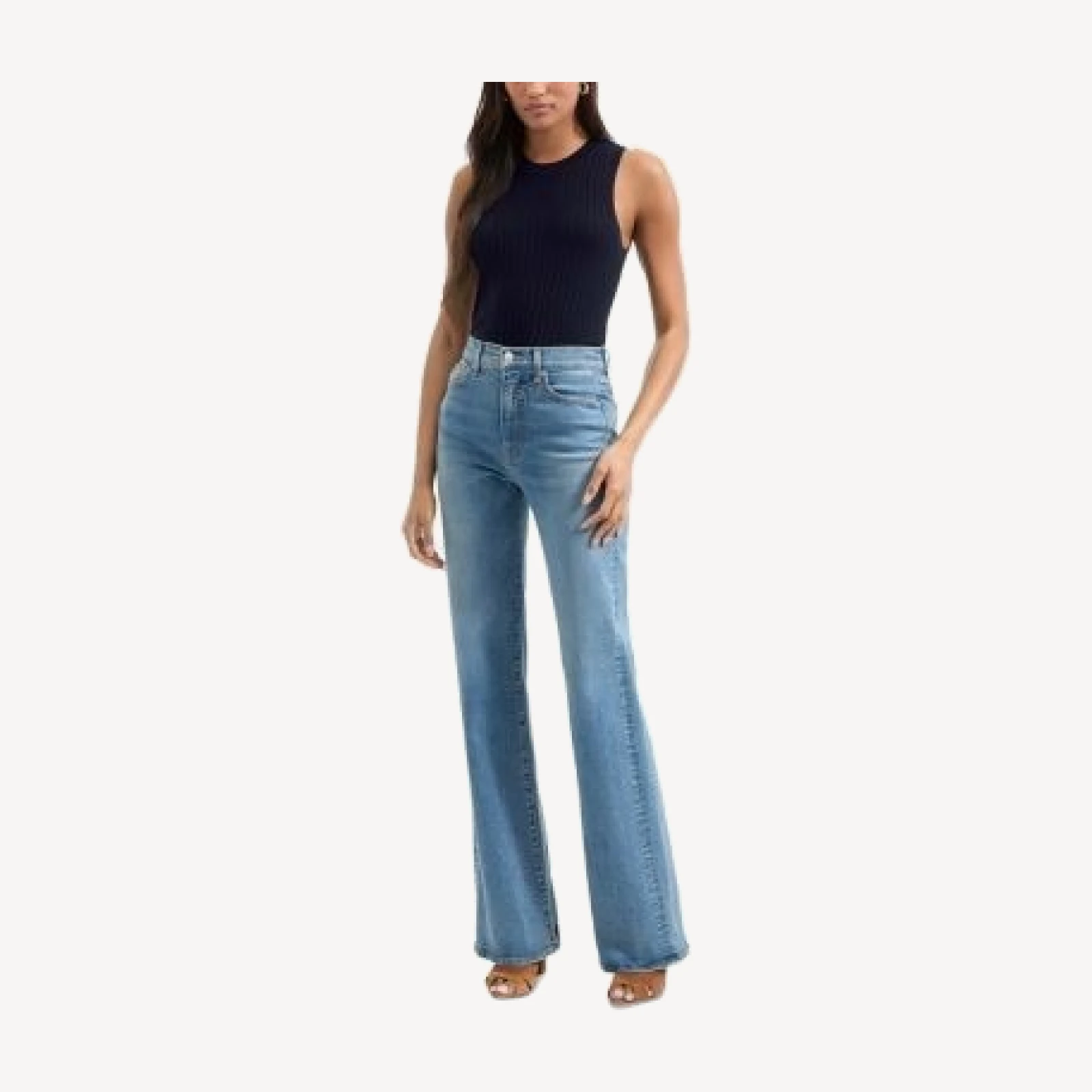 Veronica Beard Crosbie High Rise Wide Leg Jeans in Ripple Haze