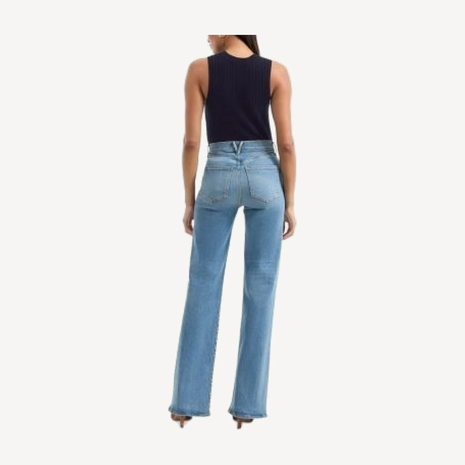 Veronica Beard Crosbie High Rise Wide Leg Jeans in Ripple Haze