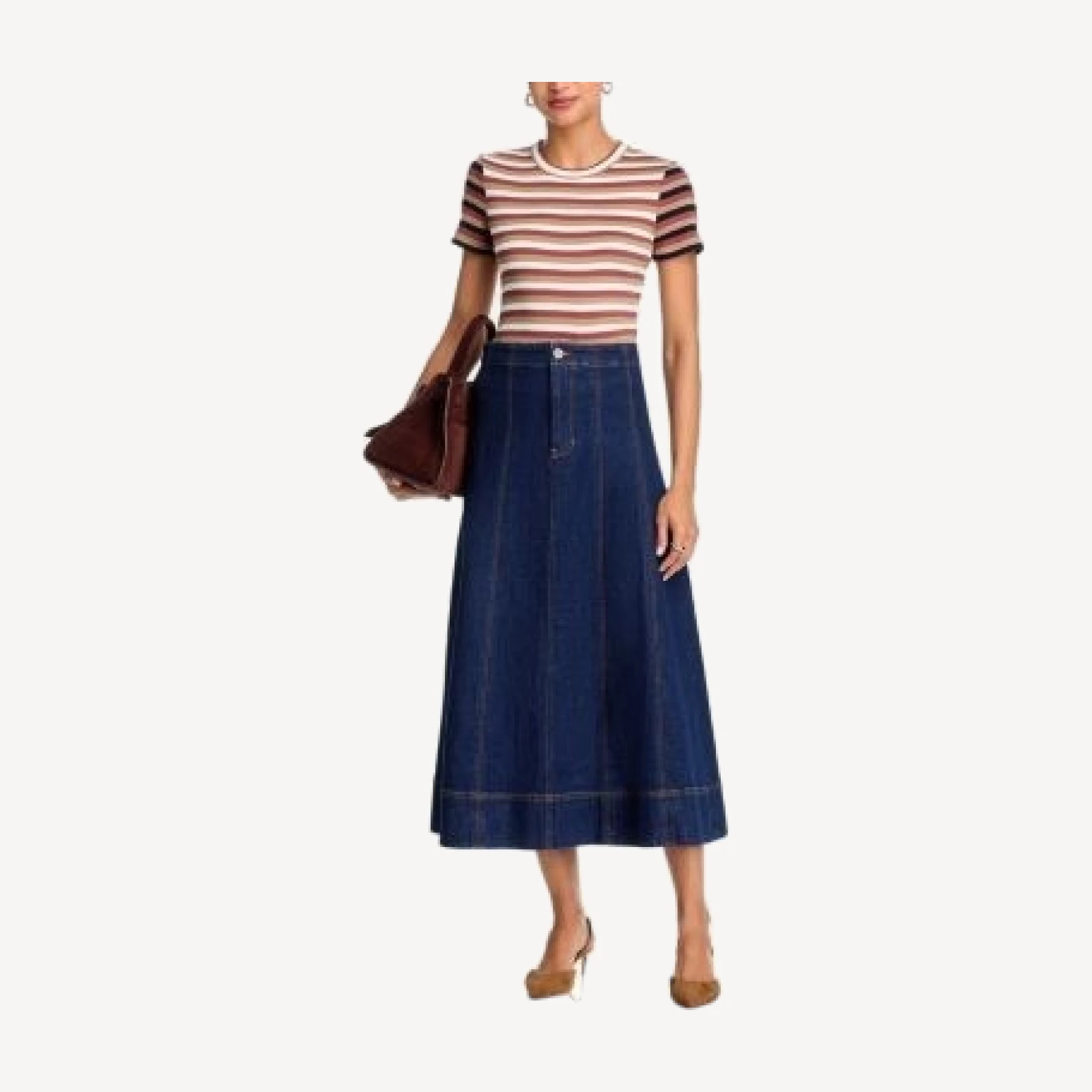 Veronica Beard Alix Circle Denim Skirt