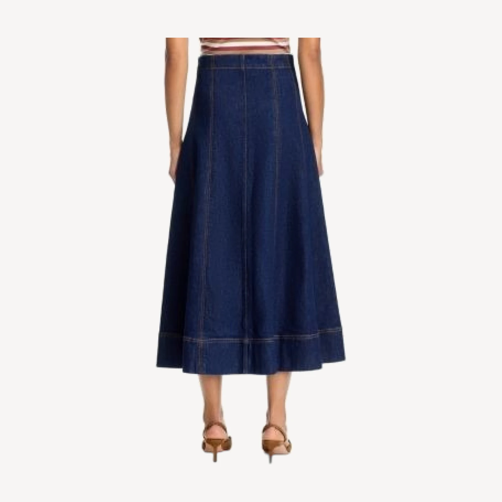 Veronica Beard Alix Circle Denim Skirt