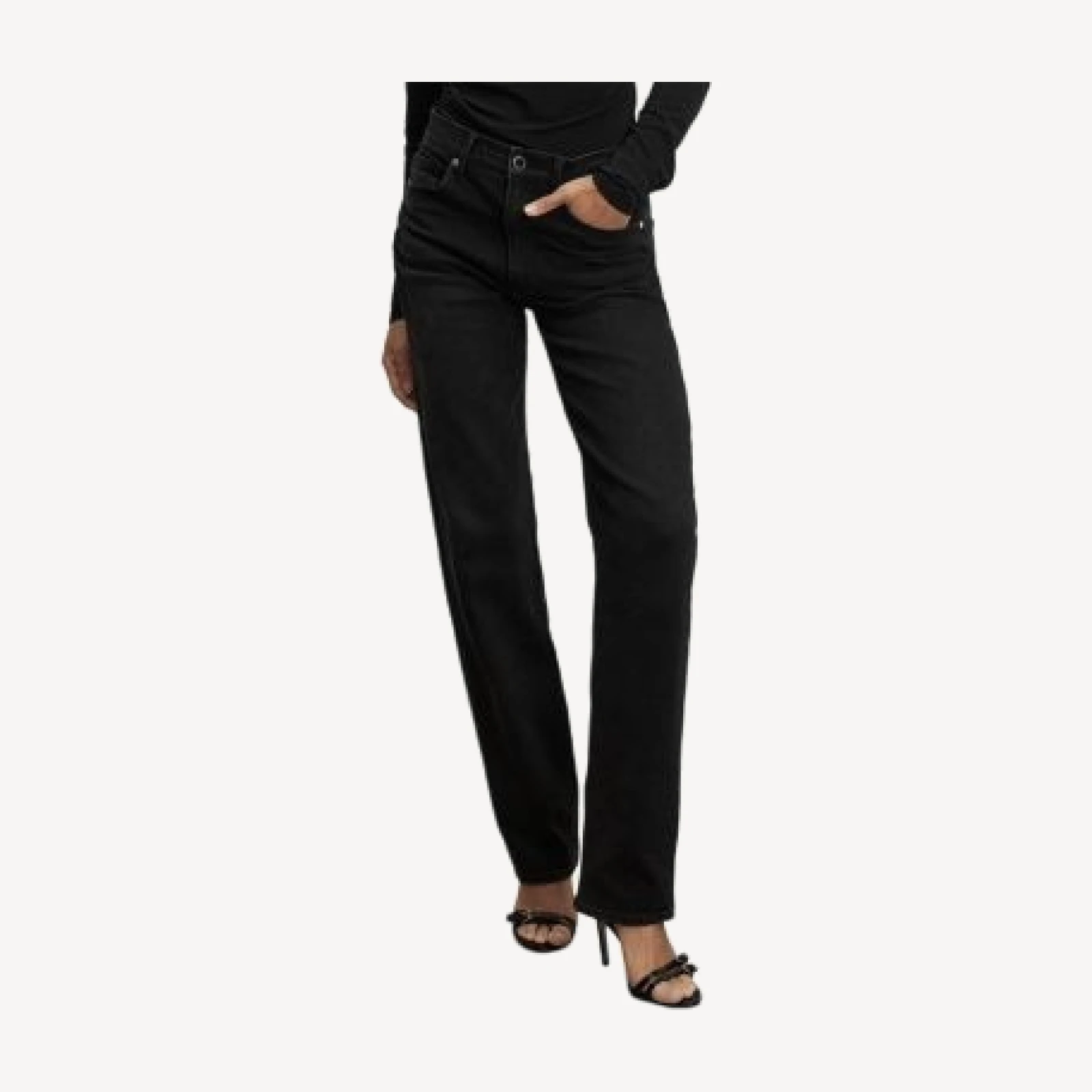 Veronica Beard Harley High Rise Arc Jeans in Washed Onyx