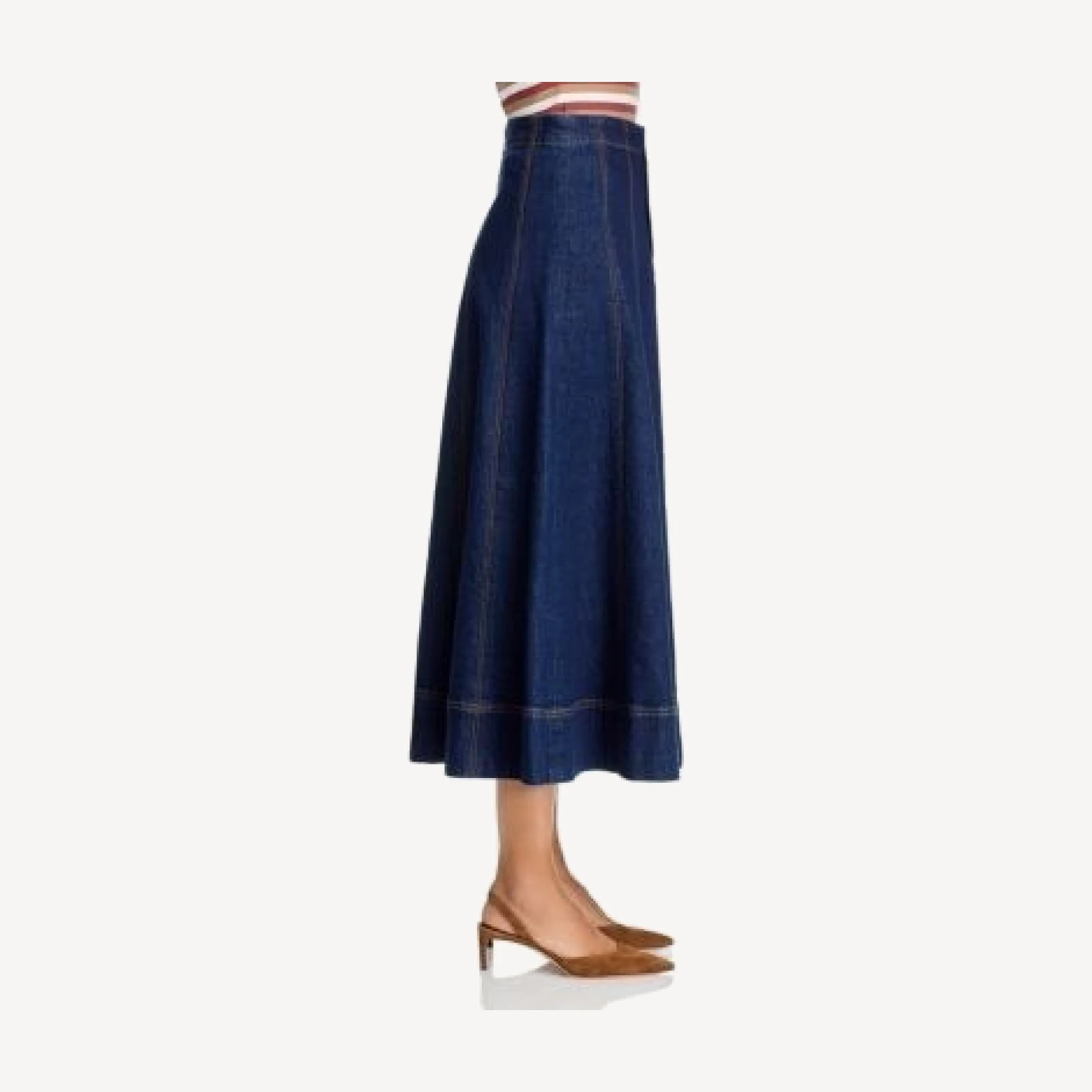 Veronica Beard Alix Circle Denim Skirt