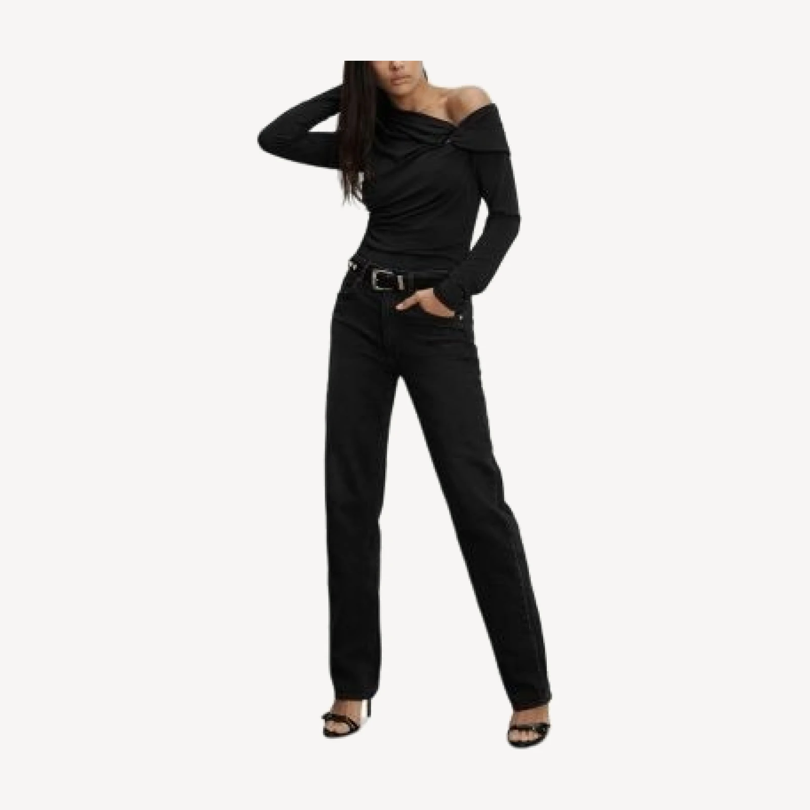 Veronica Beard Harley High Rise Arc Jeans in Washed Onyx
