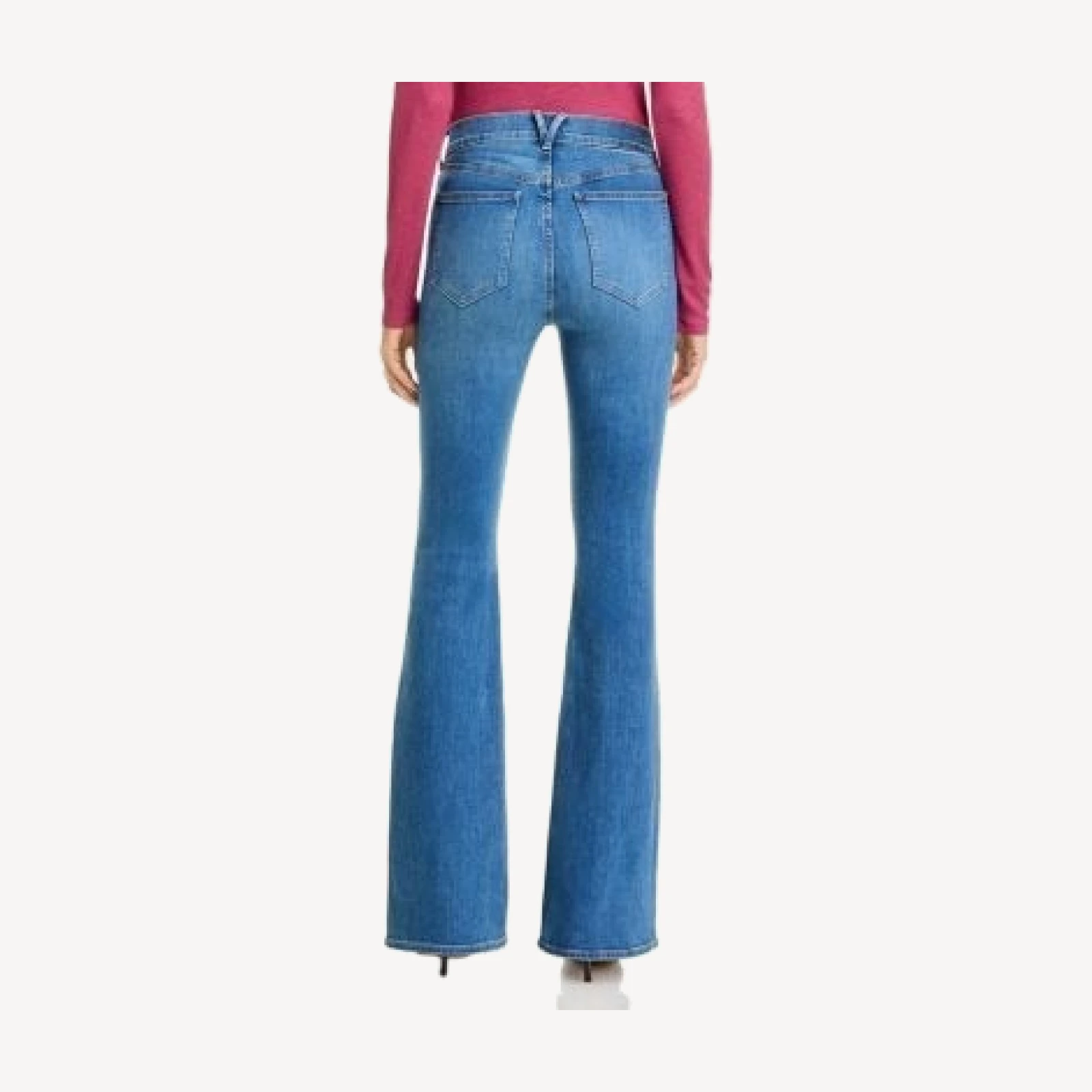 Veronica Beard Beverly Mid Rise Skinny Flare Jeans in Bandit Dust