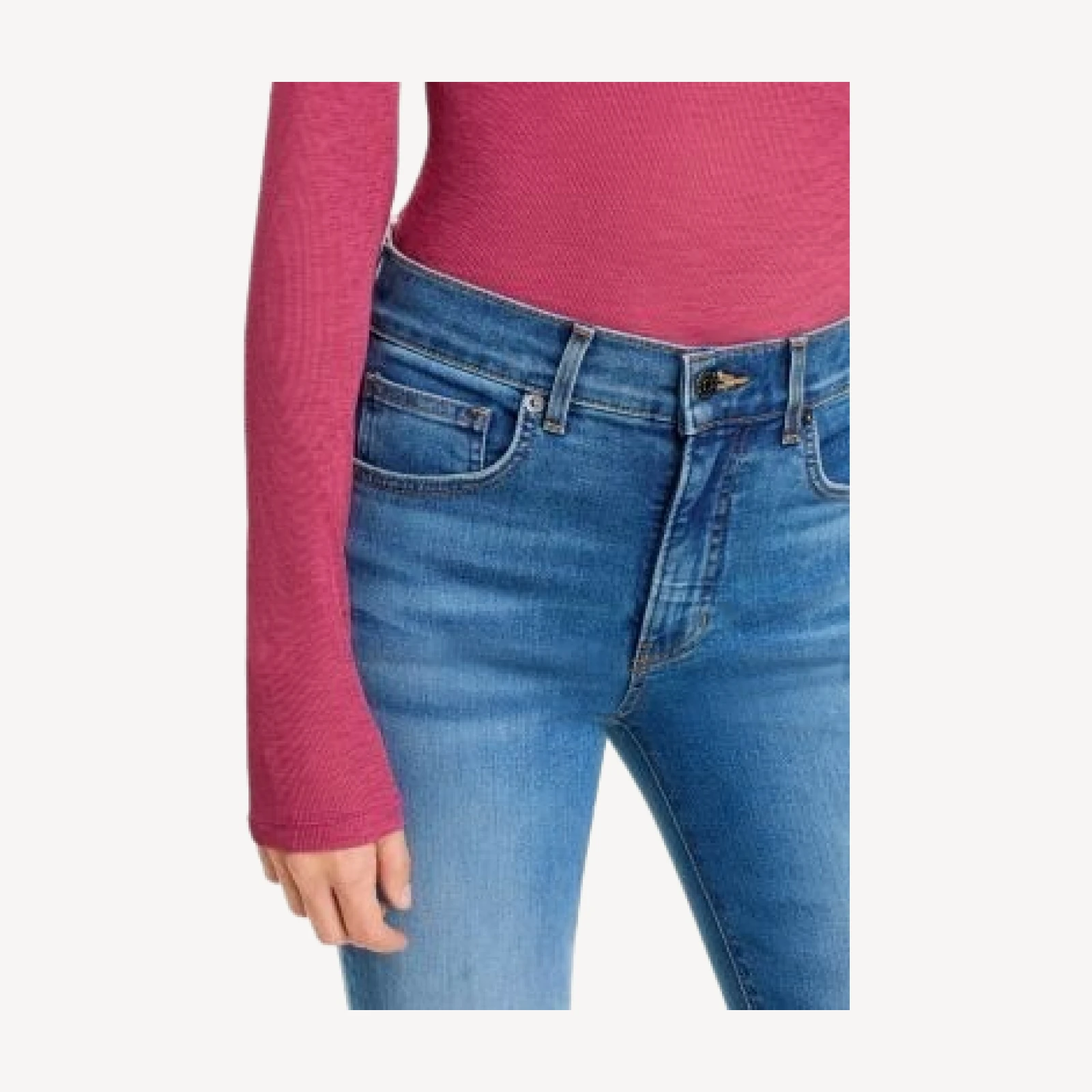 Veronica Beard Beverly Mid Rise Skinny Flare Jeans in Bandit Dust