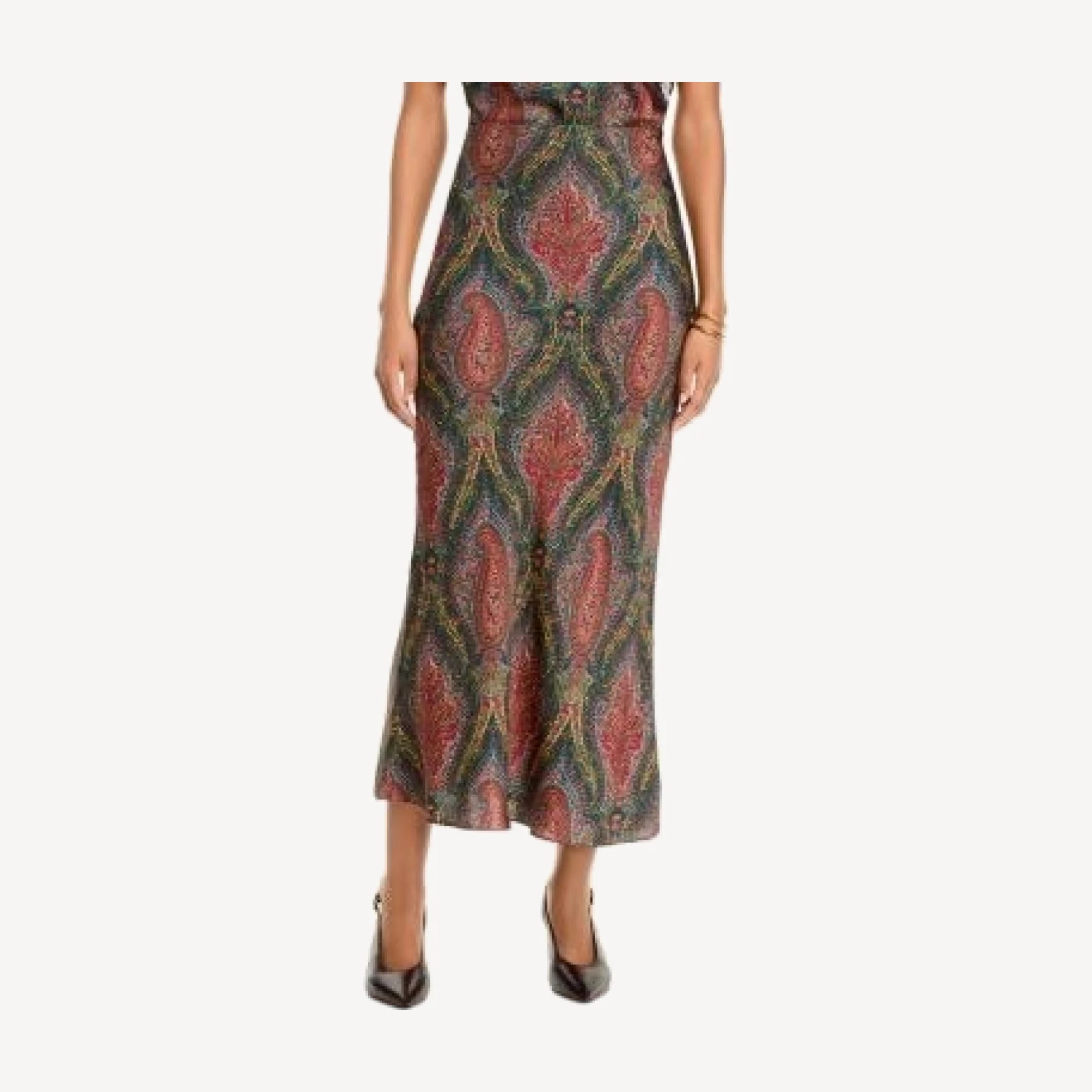 Veronica Beard Clover High Waisted Midi Skirt