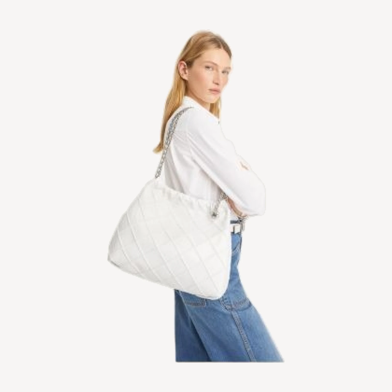 Tory Burch Fleming Crinkled Leather Quilted Hobo