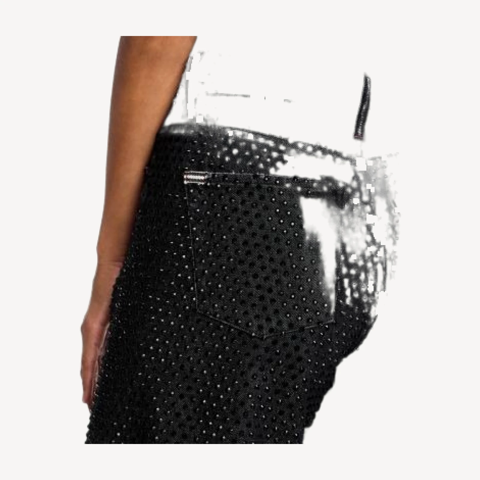 Alice and Olivia Trish Baggy Jeans in Maya Charcoal Black