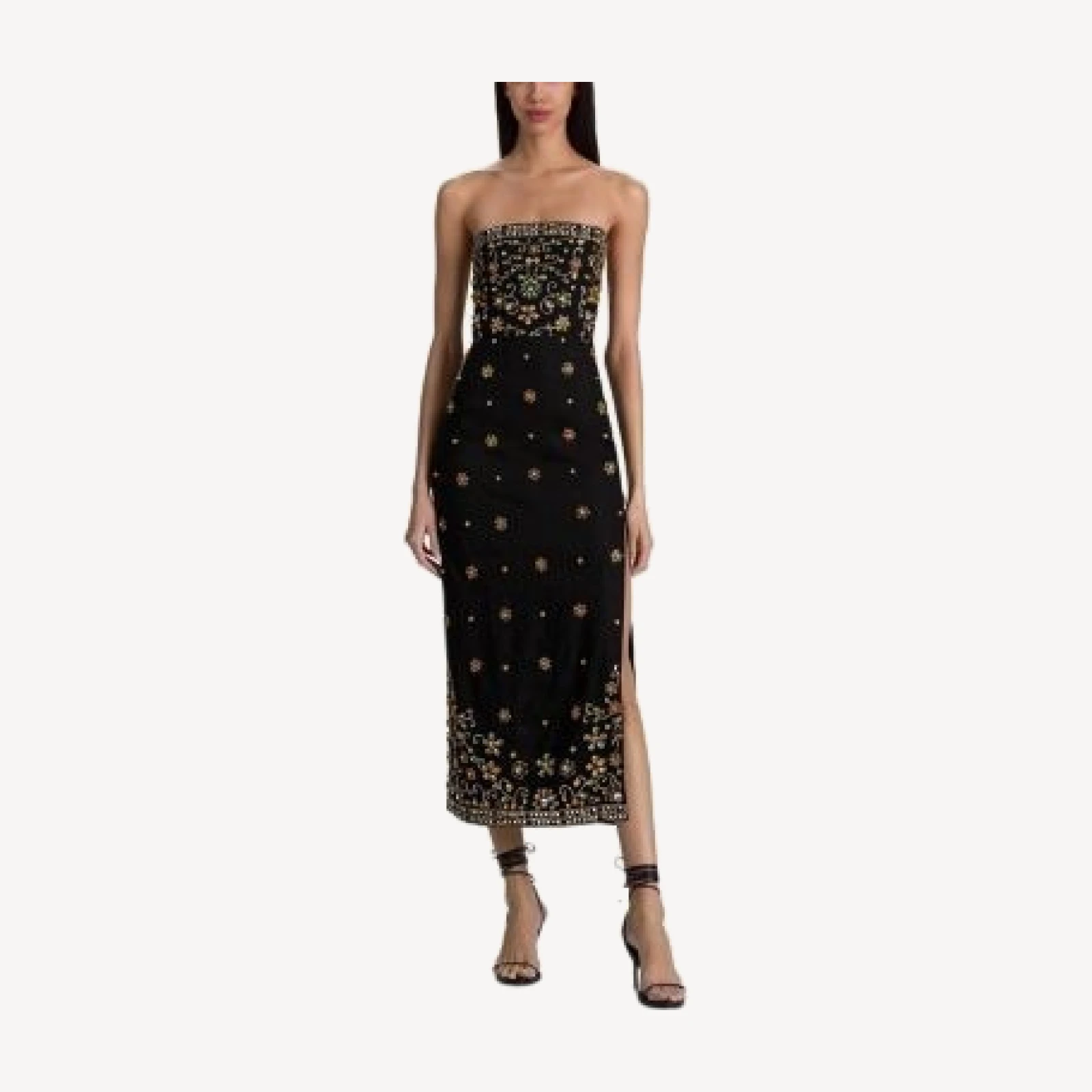 Alice and Olivia Nina Embellished Strapless Dress