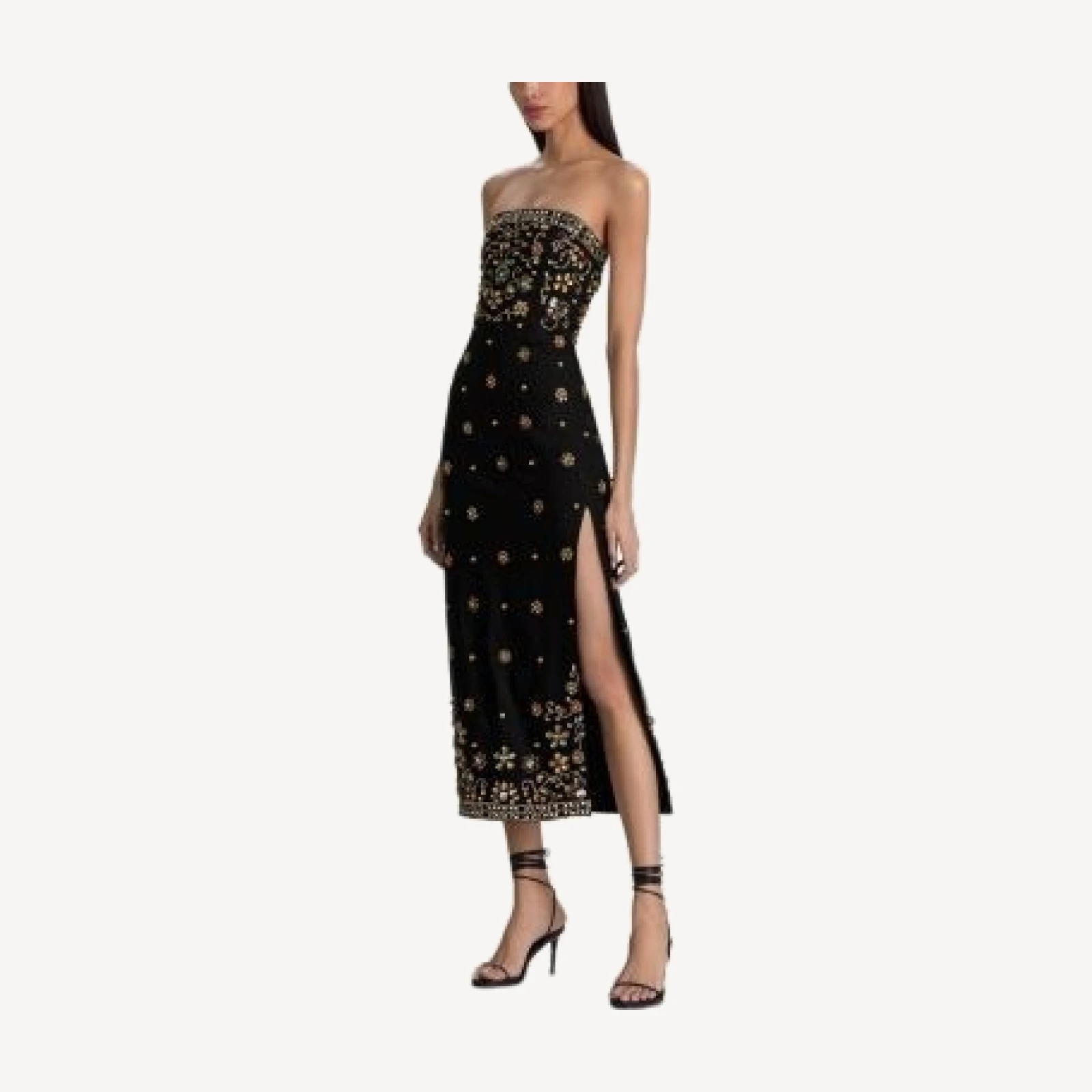 Alice and Olivia Nina Embellished Strapless Dress