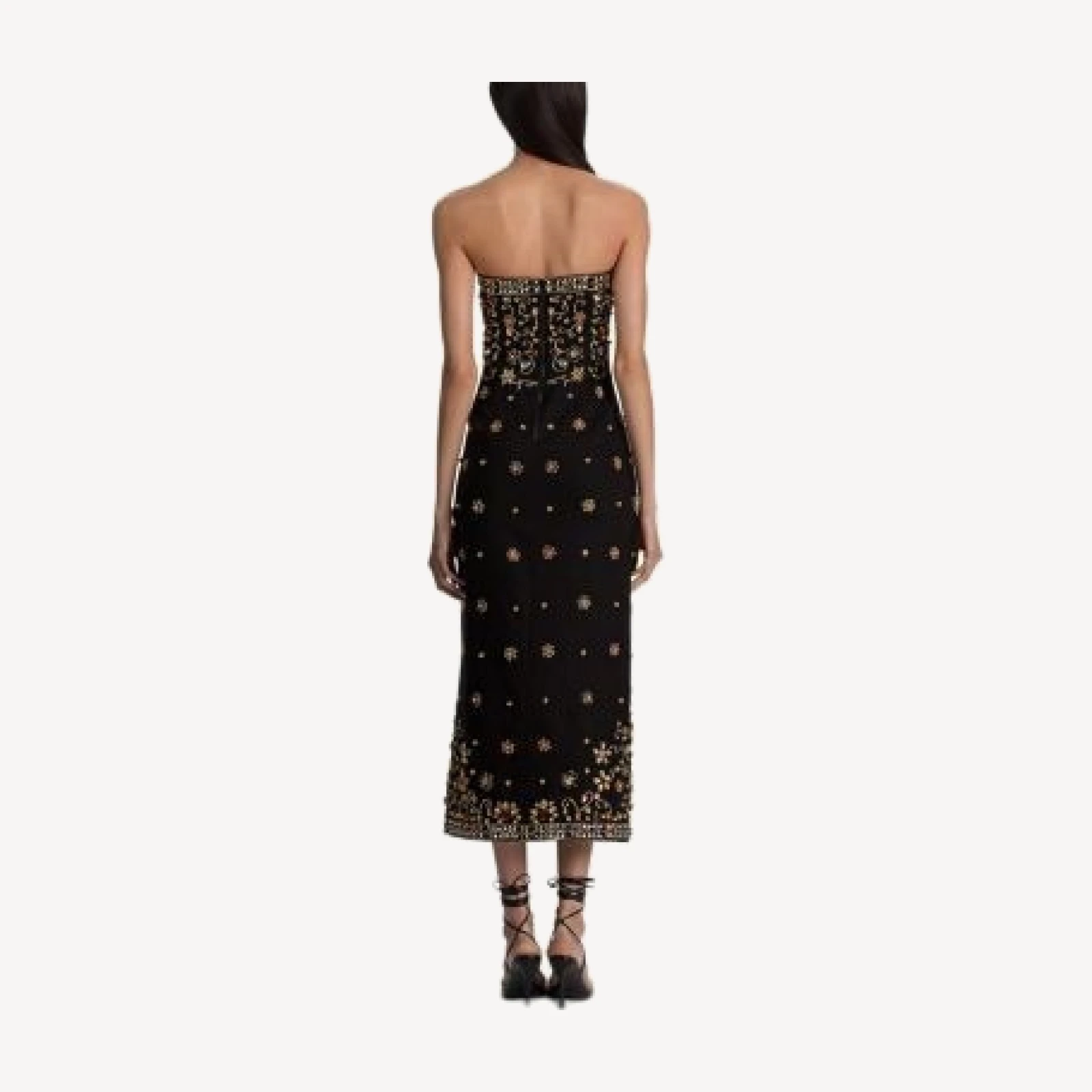 Alice and Olivia Nina Embellished Strapless Dress