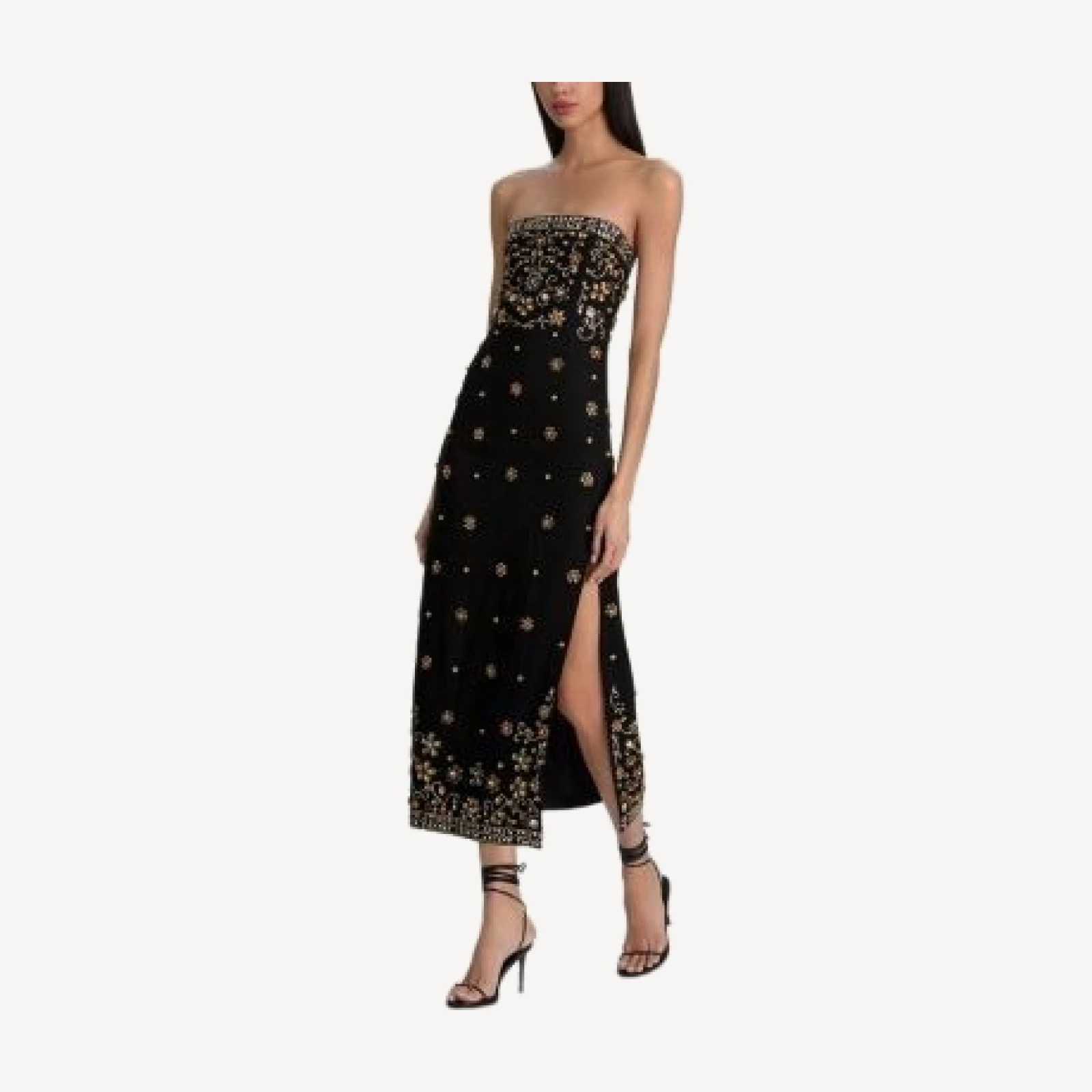 Alice and Olivia Nina Embellished Strapless Dress