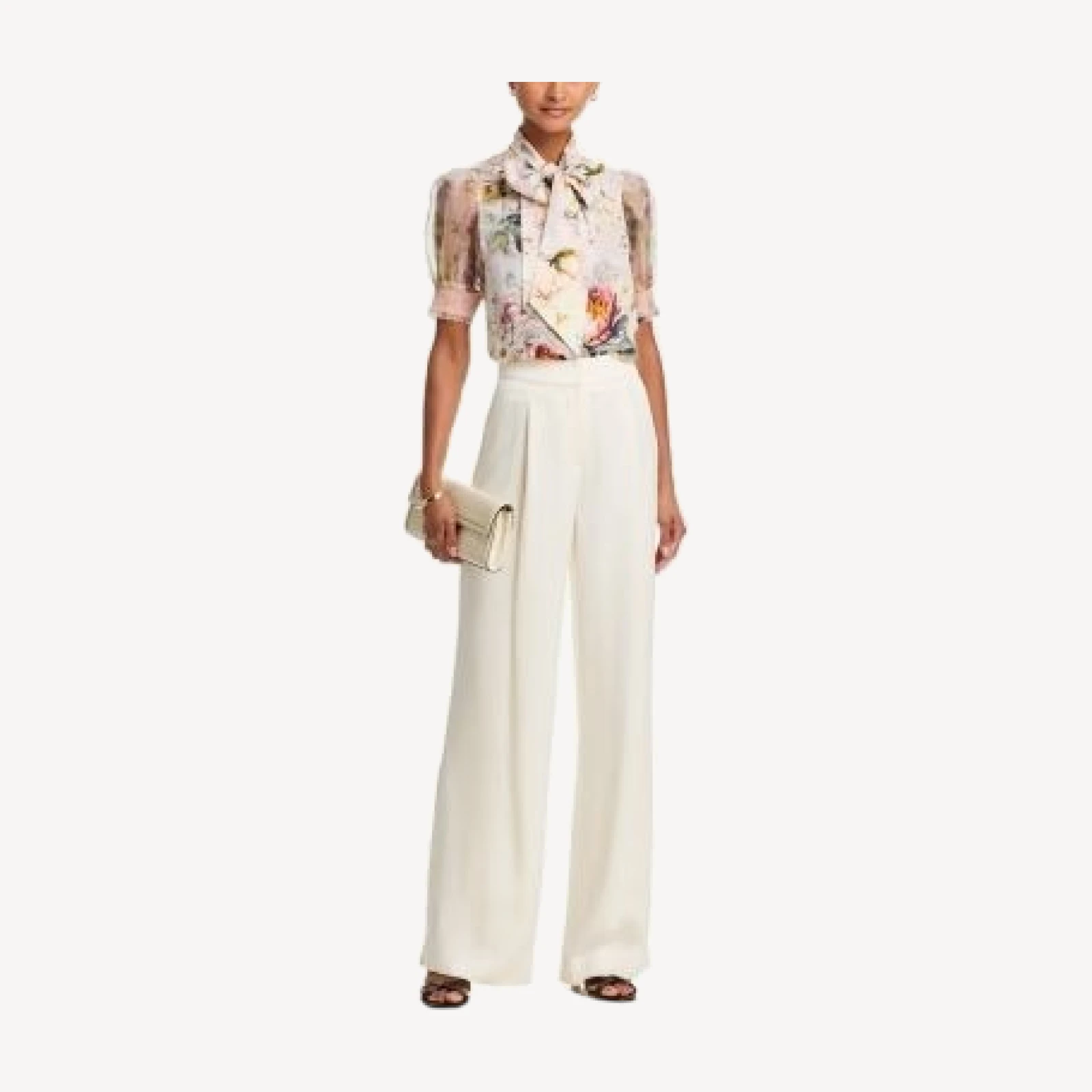 Alice and Olivia Brentley Tie Neck Blouse