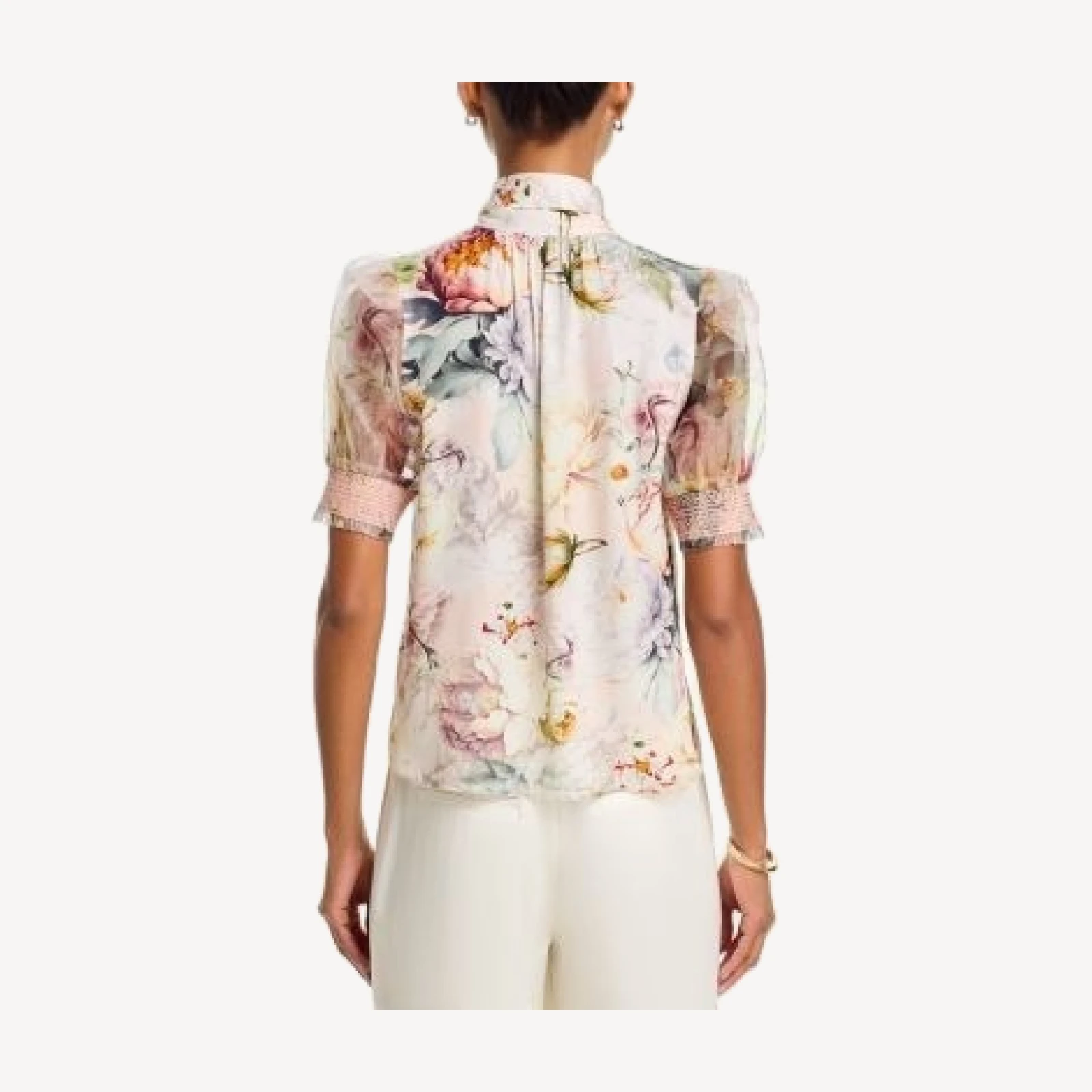Alice and Olivia Brentley Tie Neck Blouse