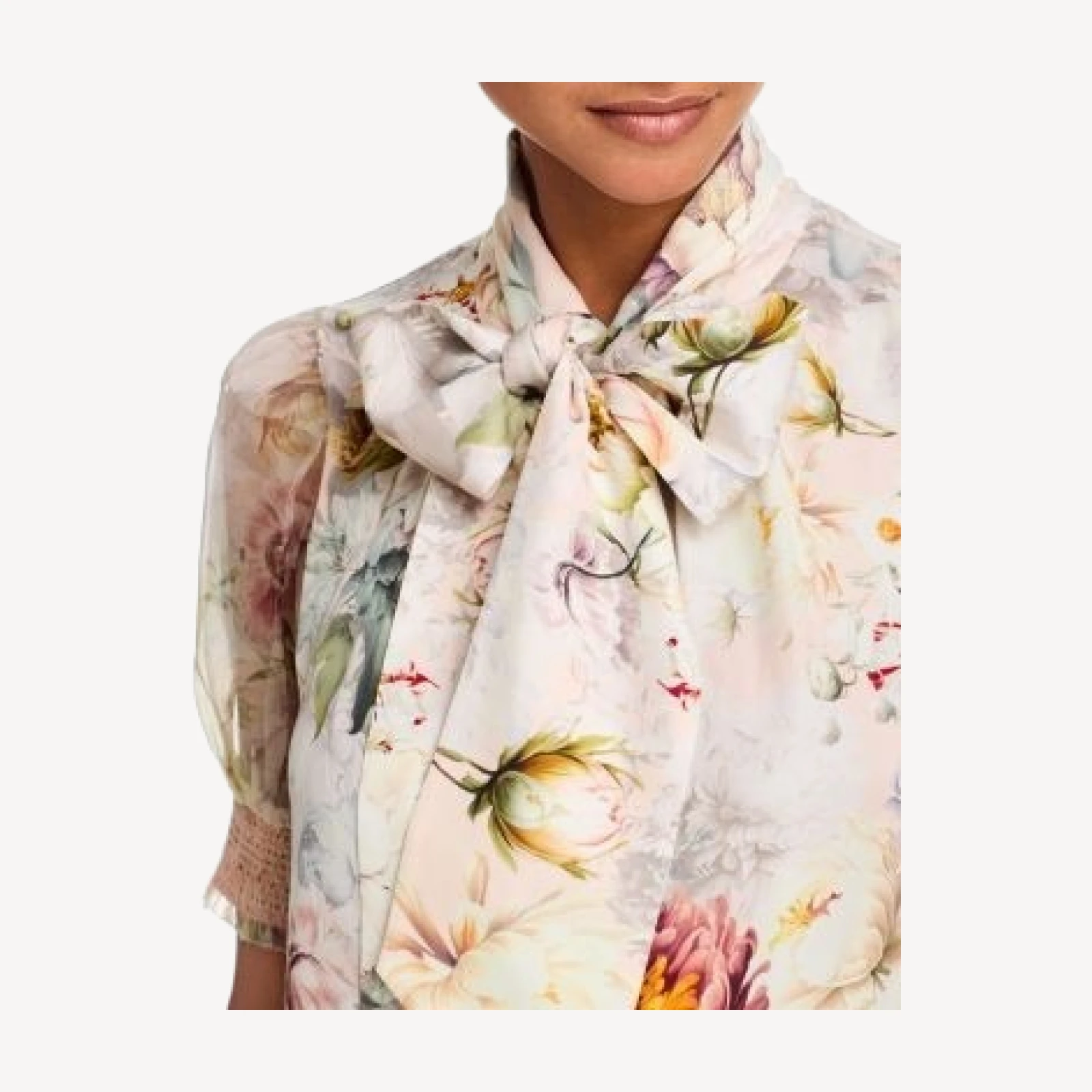 Alice and Olivia Brentley Tie Neck Blouse