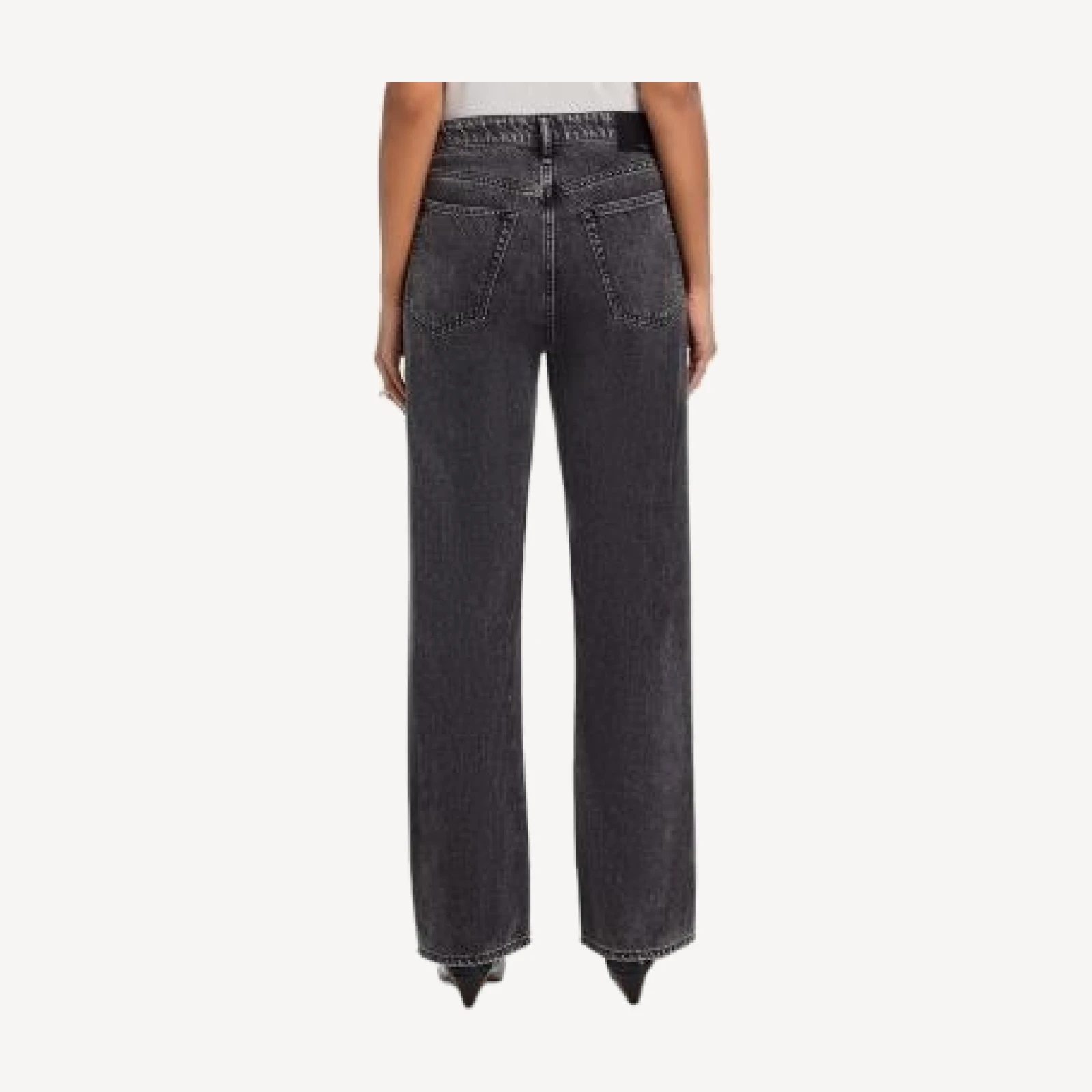 rag & bone Logan Featherweight High Rise Wide Leg Jeans in Anglique