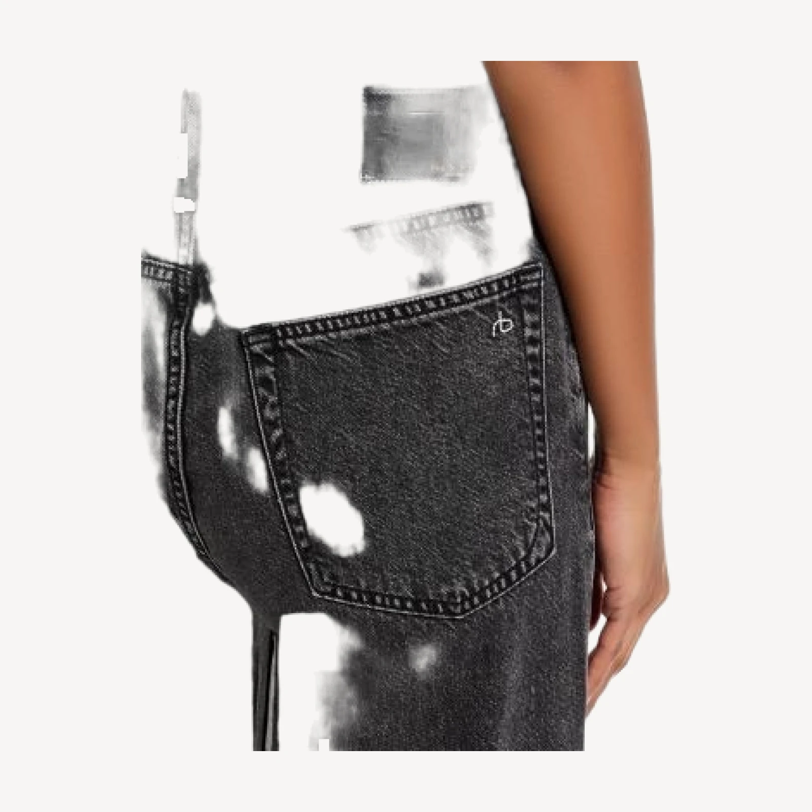 rag & bone Logan Featherweight High Rise Wide Leg Jeans in Anglique